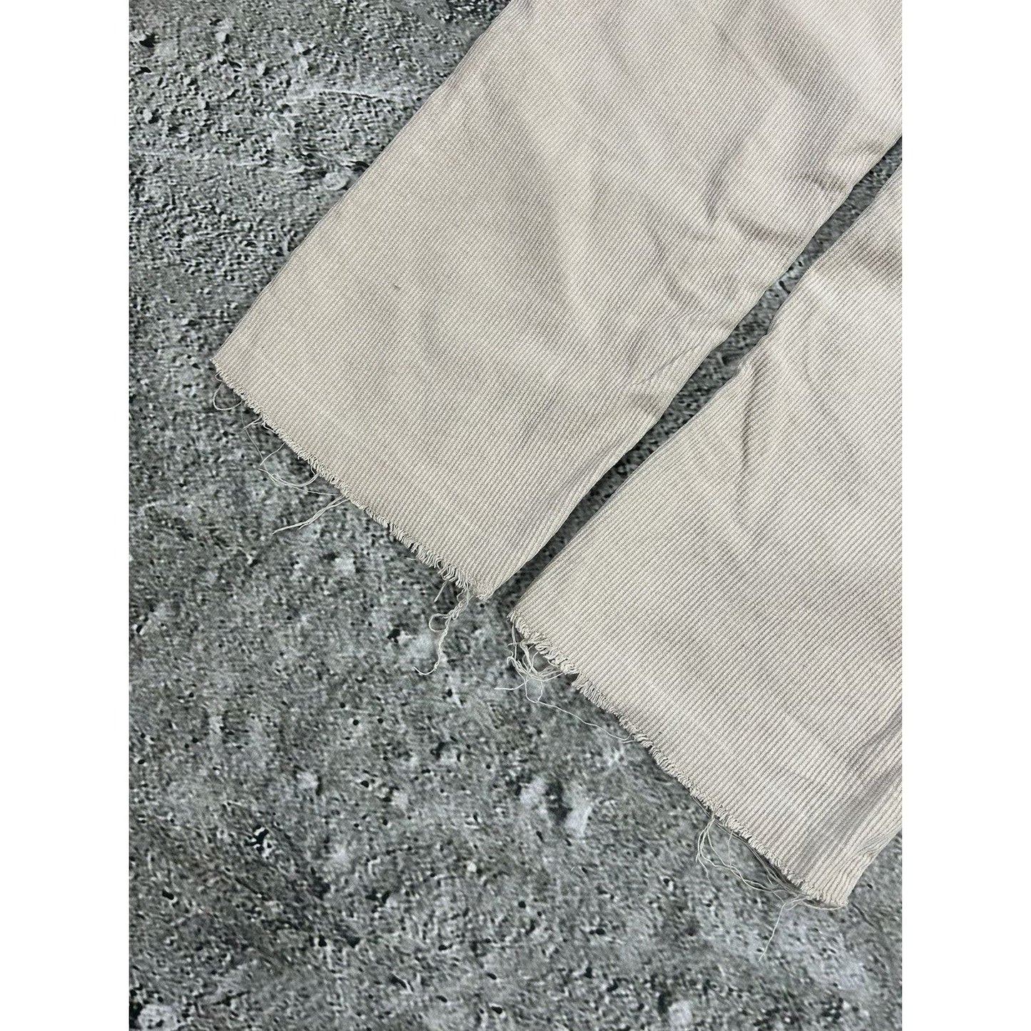 RARE! Evisu corduroy pants vintage cords beige seagulls