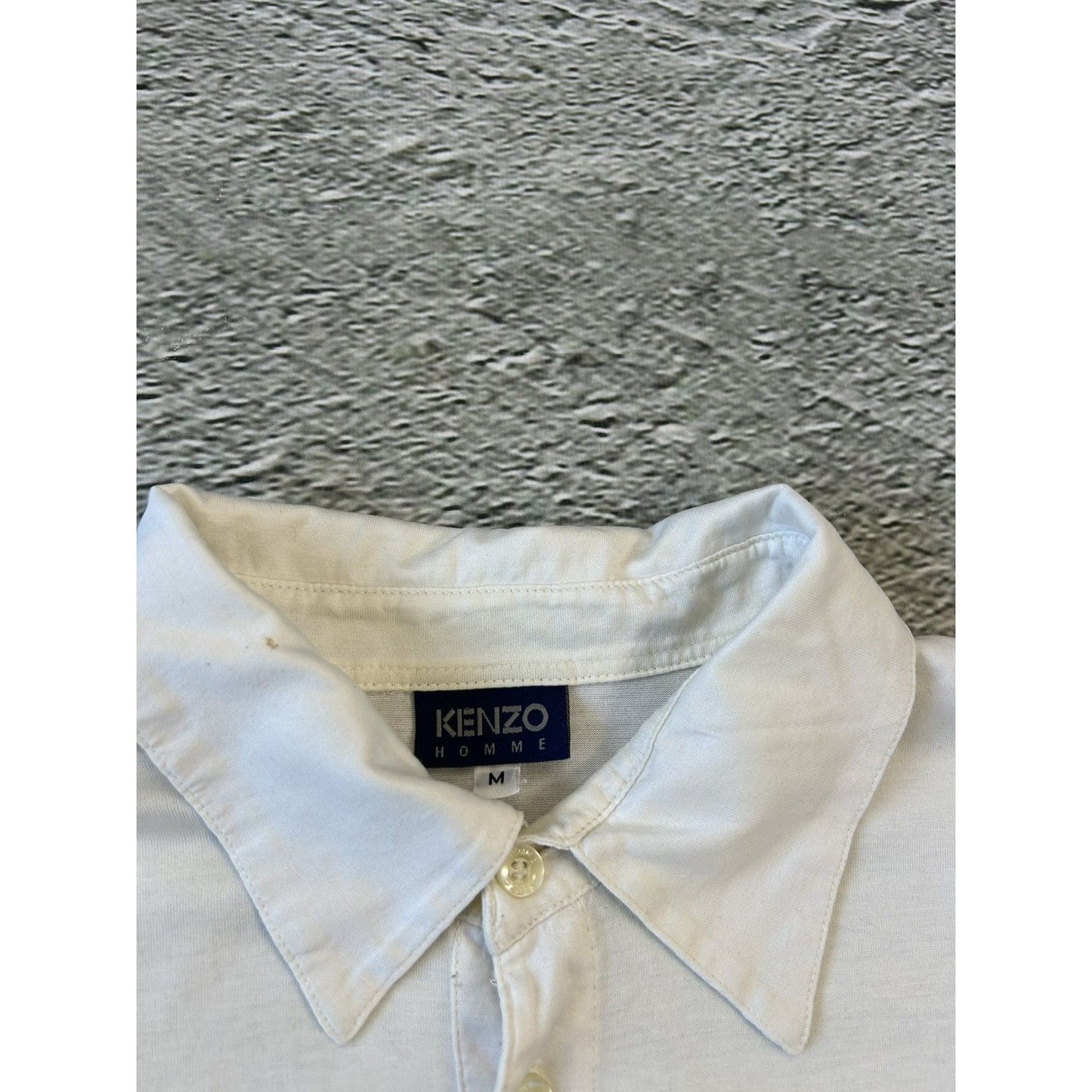 Kenzo Long Sleeve T-Shirt Polo top white Homme