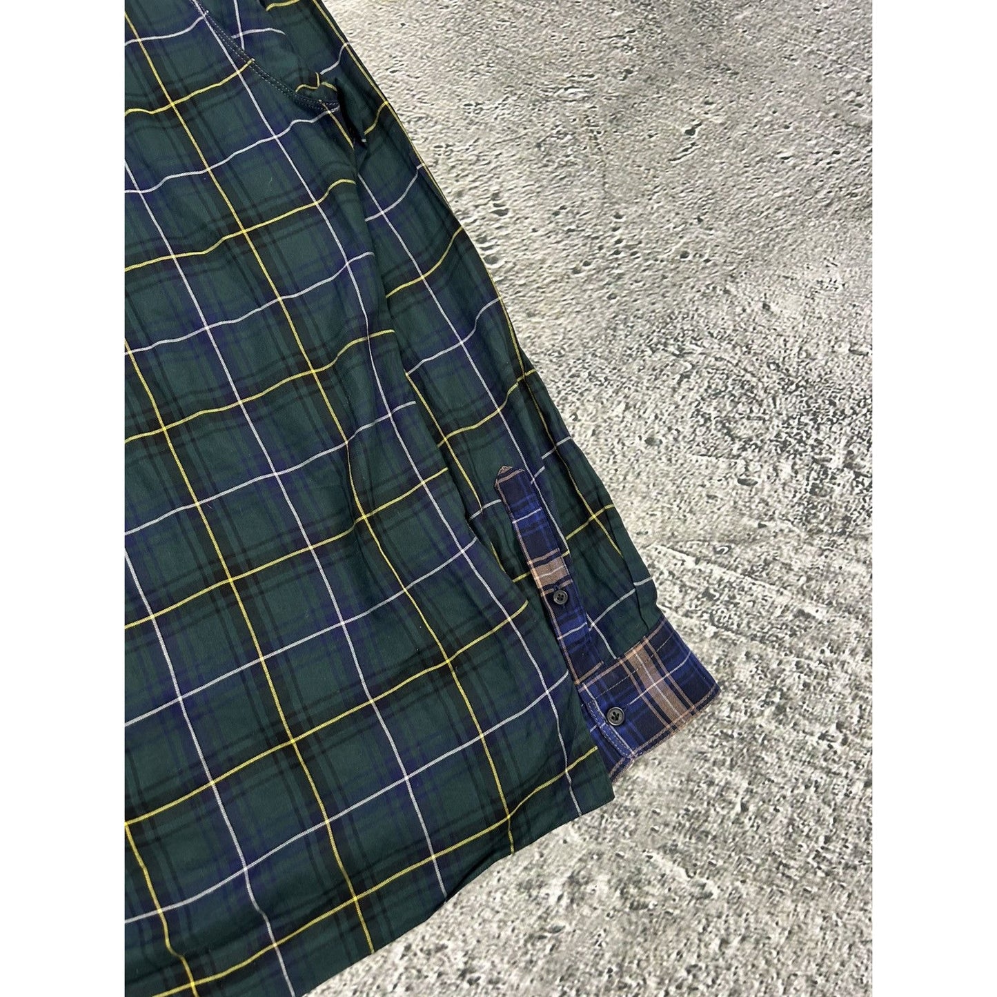 Lanvin shirt patchwork plaid tartan button up flannel runway
