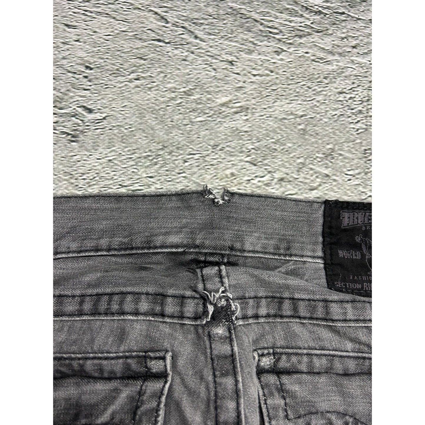 True Religion vintage grey jeans denim pants Ricky Y2K