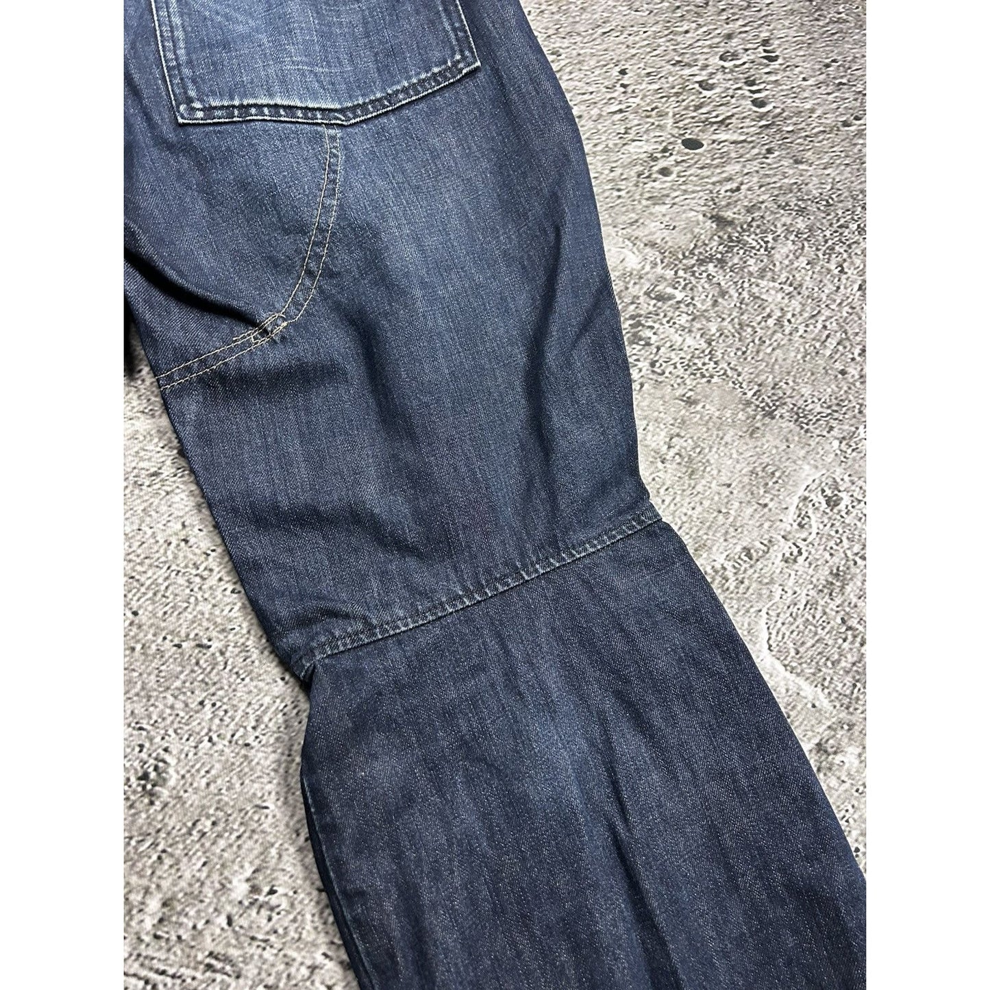 G Star Raw navy baggy jeans vintage bootcut flared reworked