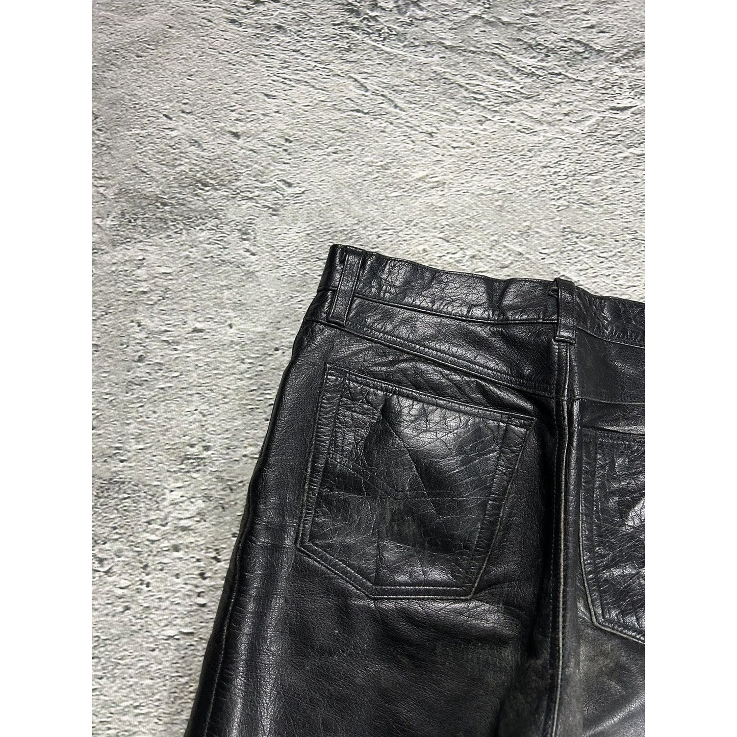 Leather pants vintage black