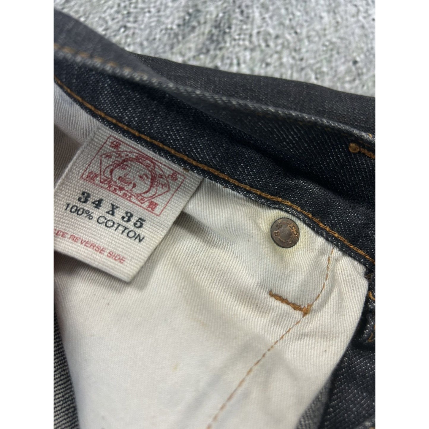 Evisu multipocket jeans multicolor vintage selvedge denim