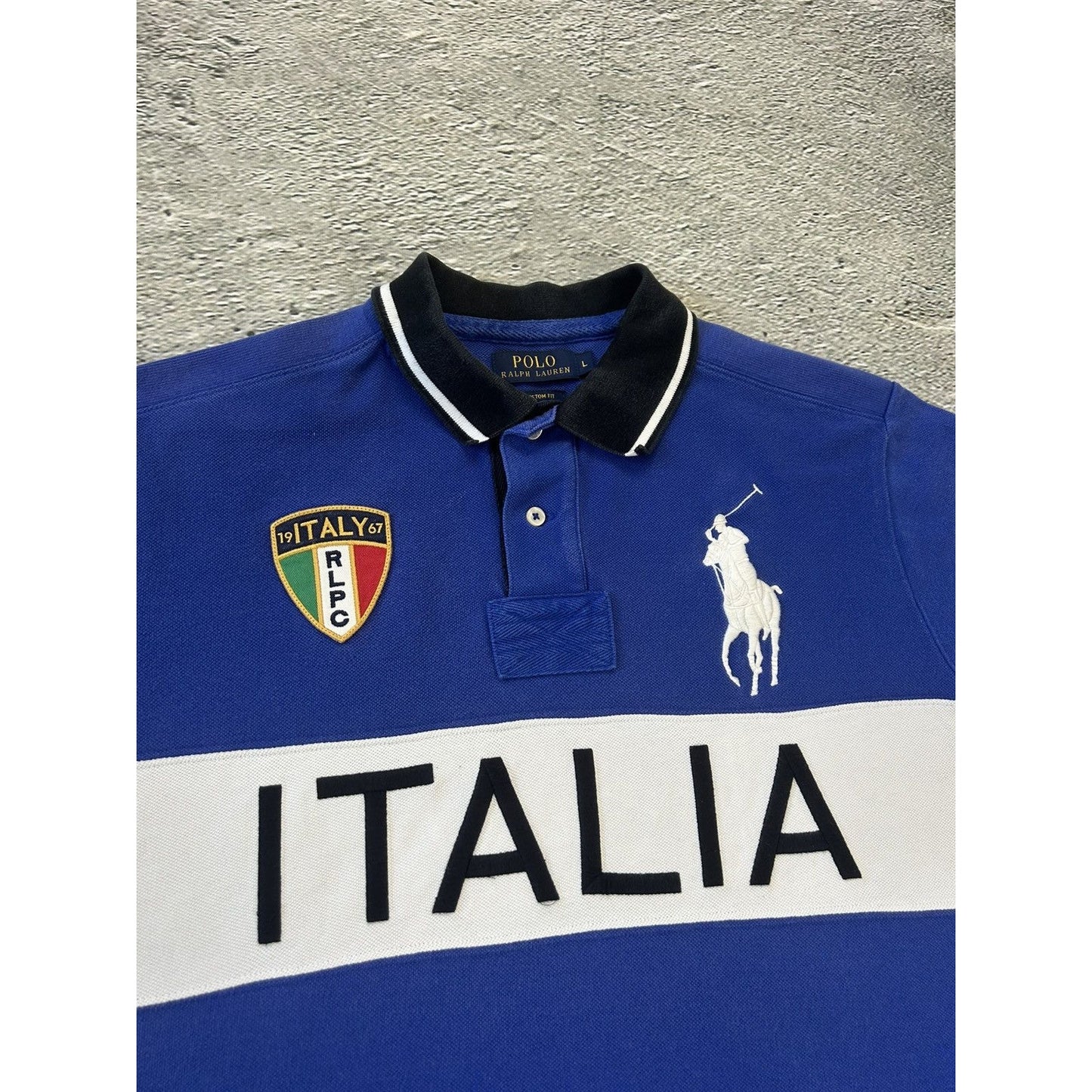 Chief Keef Polo Ralph Lauren Italia vintage blue polo shirt