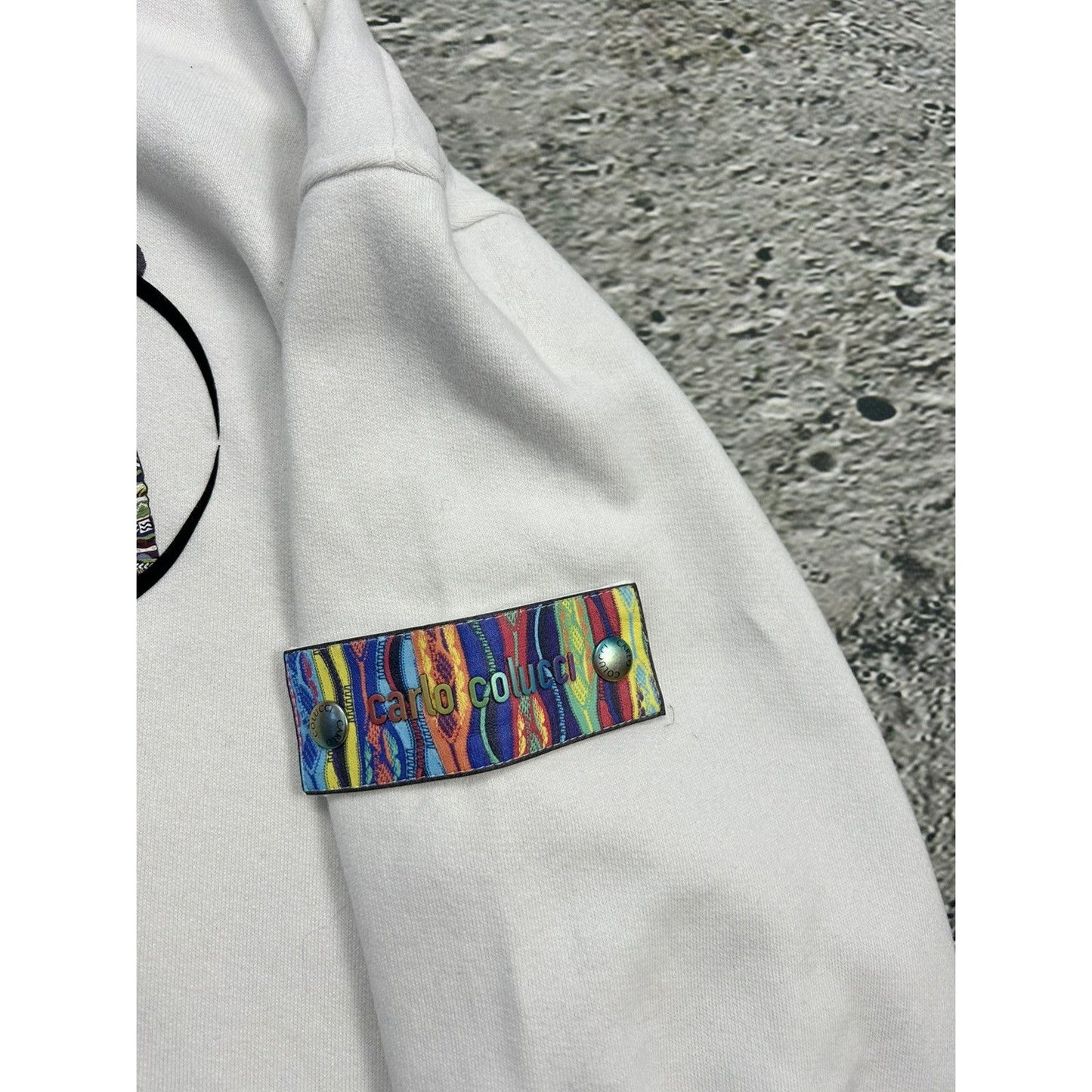 Carlo Colucci Hoodie White Multicolor Pandalucci