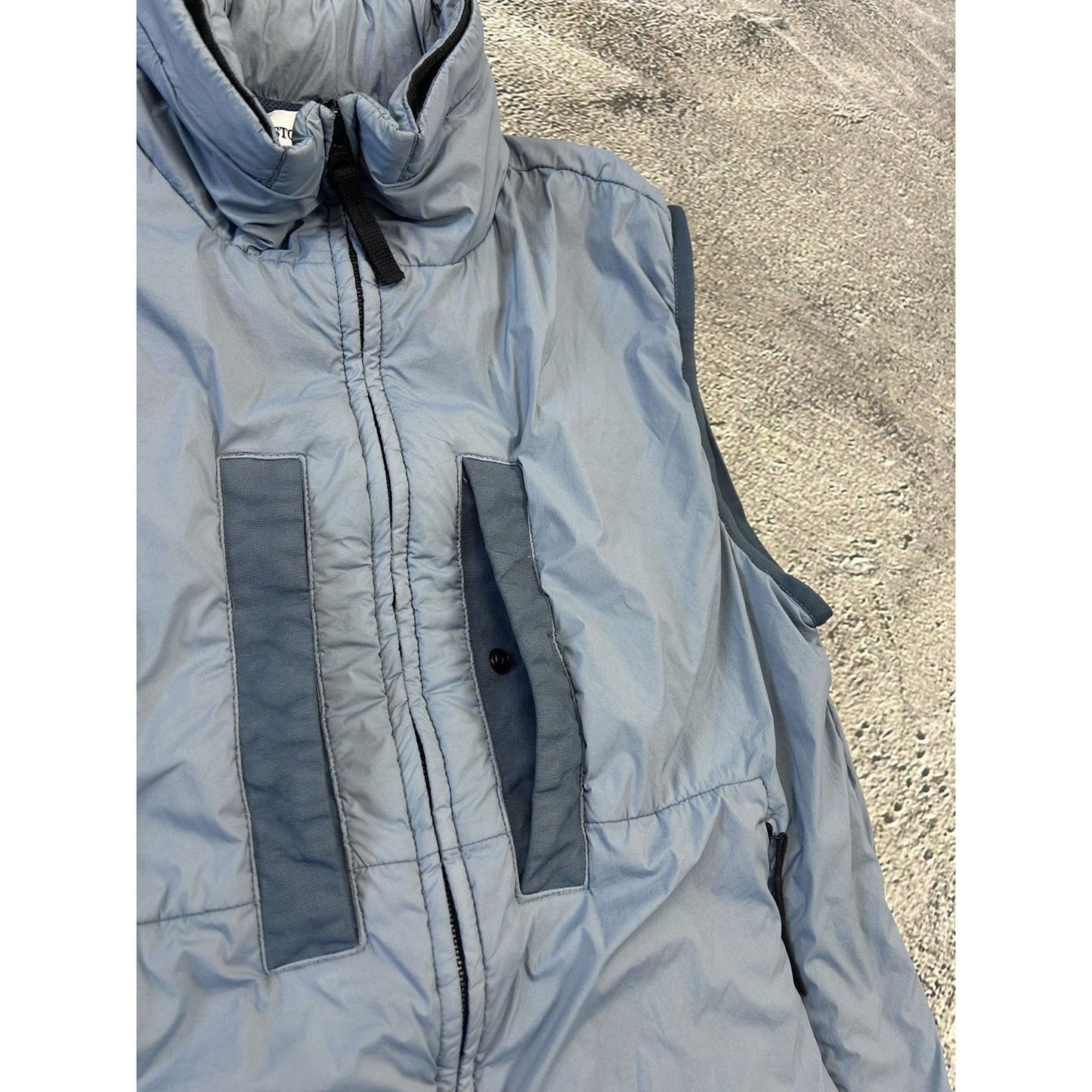 Stone Island vest baby blue gillet with badge