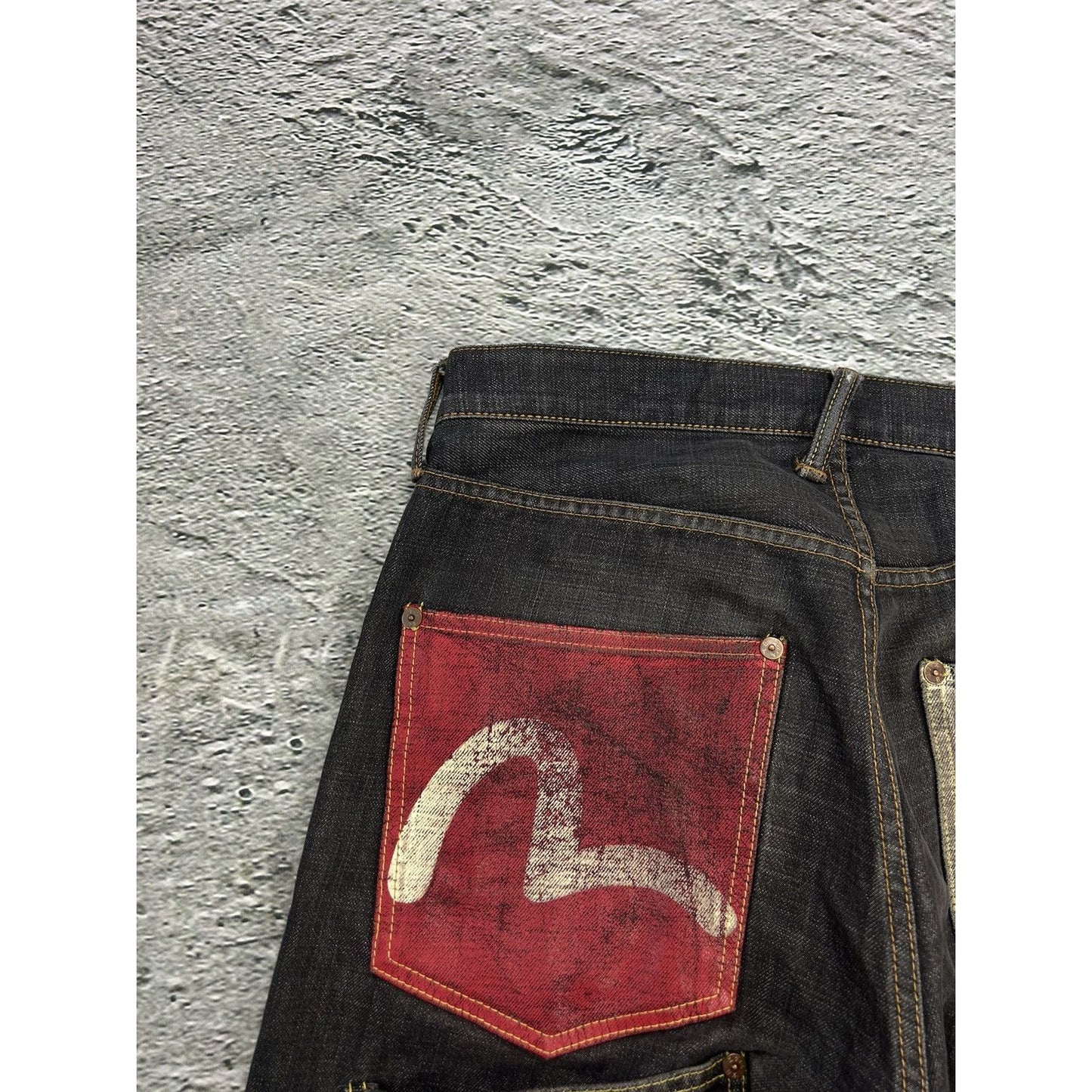 Evisu multipocket jeans multicolor vintage selvedge denim
