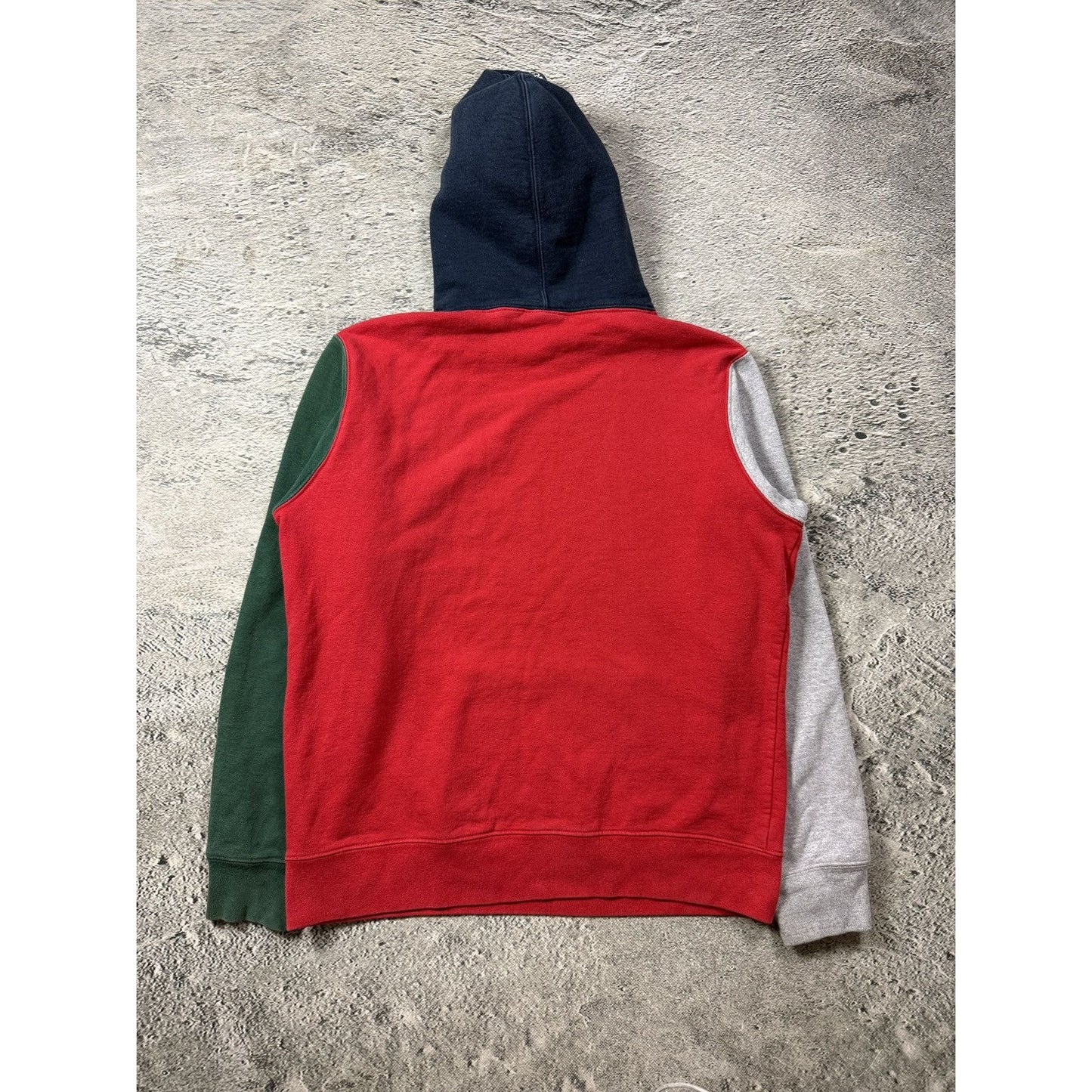 Supreme S Logo Colorblocked Hooded Sweatshirt Red