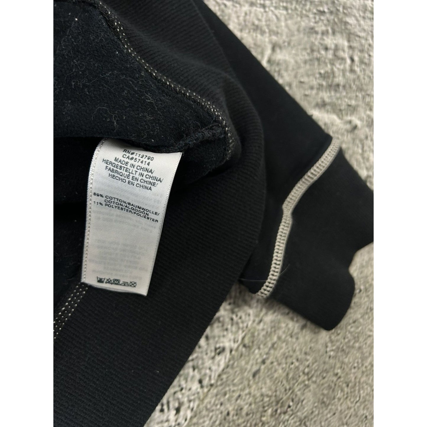 True Religion vintage black zip hoodie white big logo