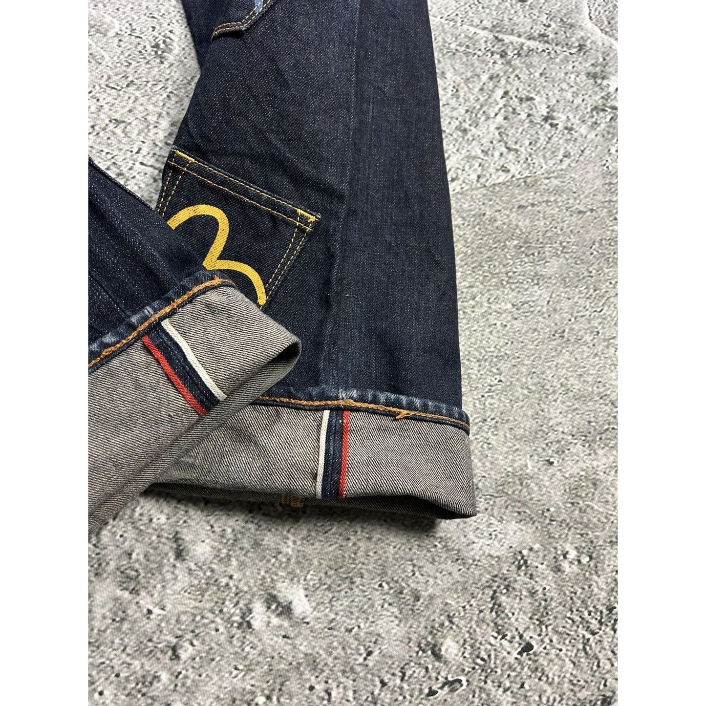 Evisu multipocket jeans multicolor vintage selvedge denim