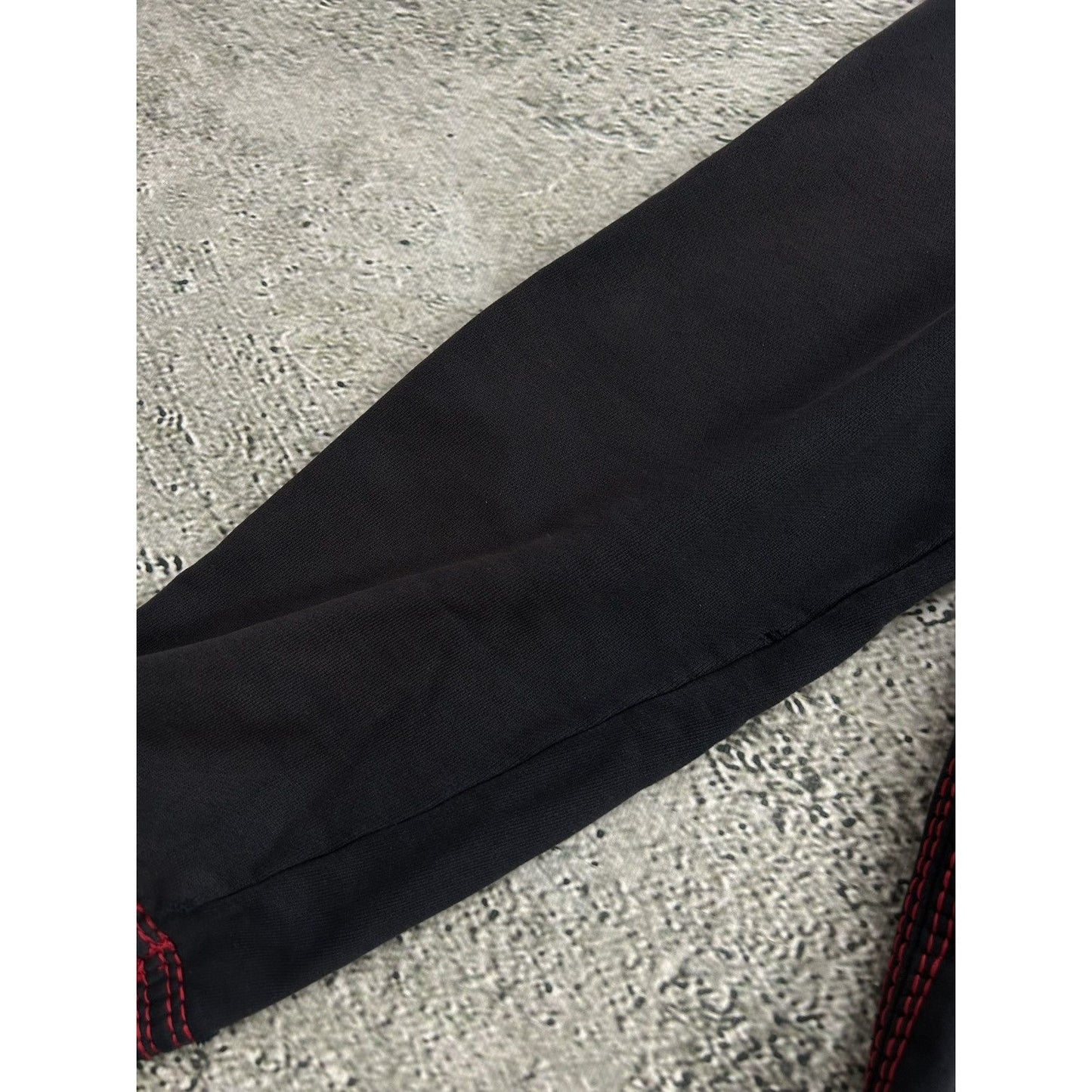 True Religion zip hoodie vintage black red thick stitching
