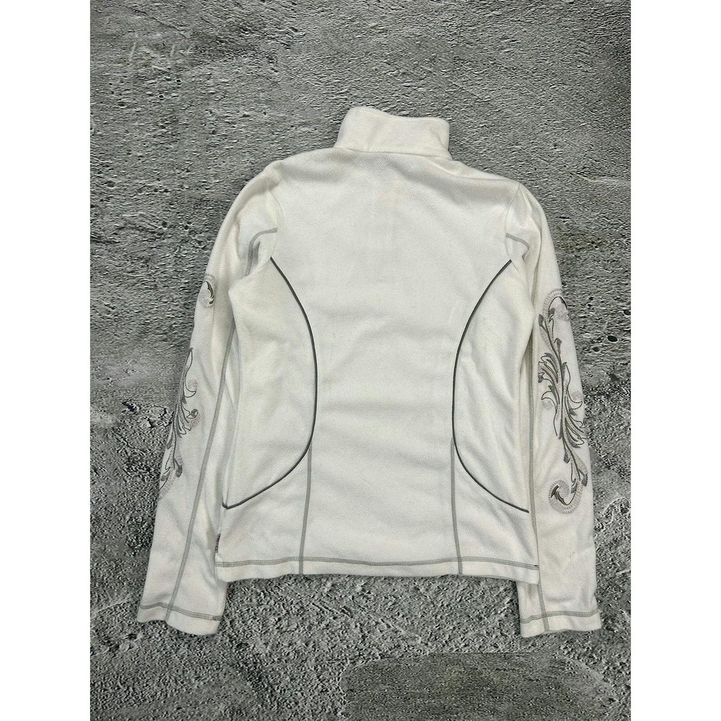 Bogner Fire + Ice fleece quarterzip white floral vintage