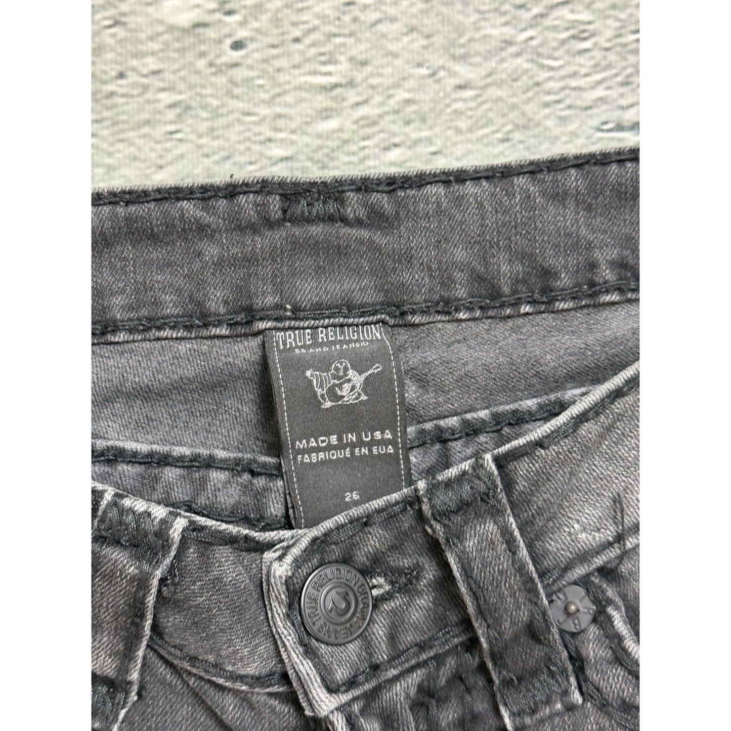 True Religion bootcut jeans black thick stitching Y2K Billy