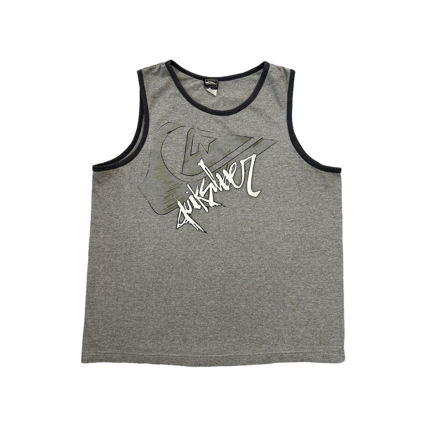 Quiksilver tank top grey big logo vintage Y2K