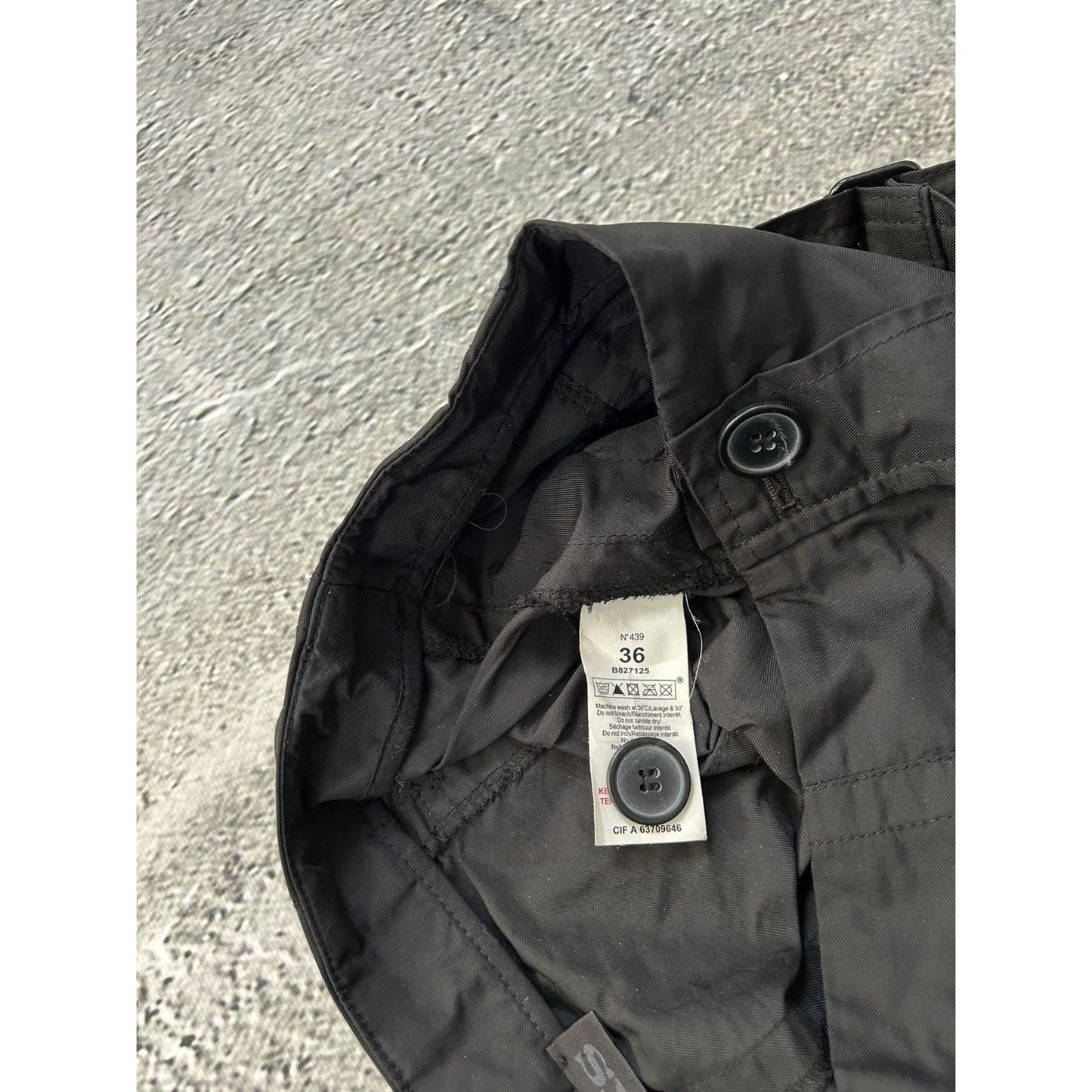 Japanese IKKS black skirt cargo multi pocket