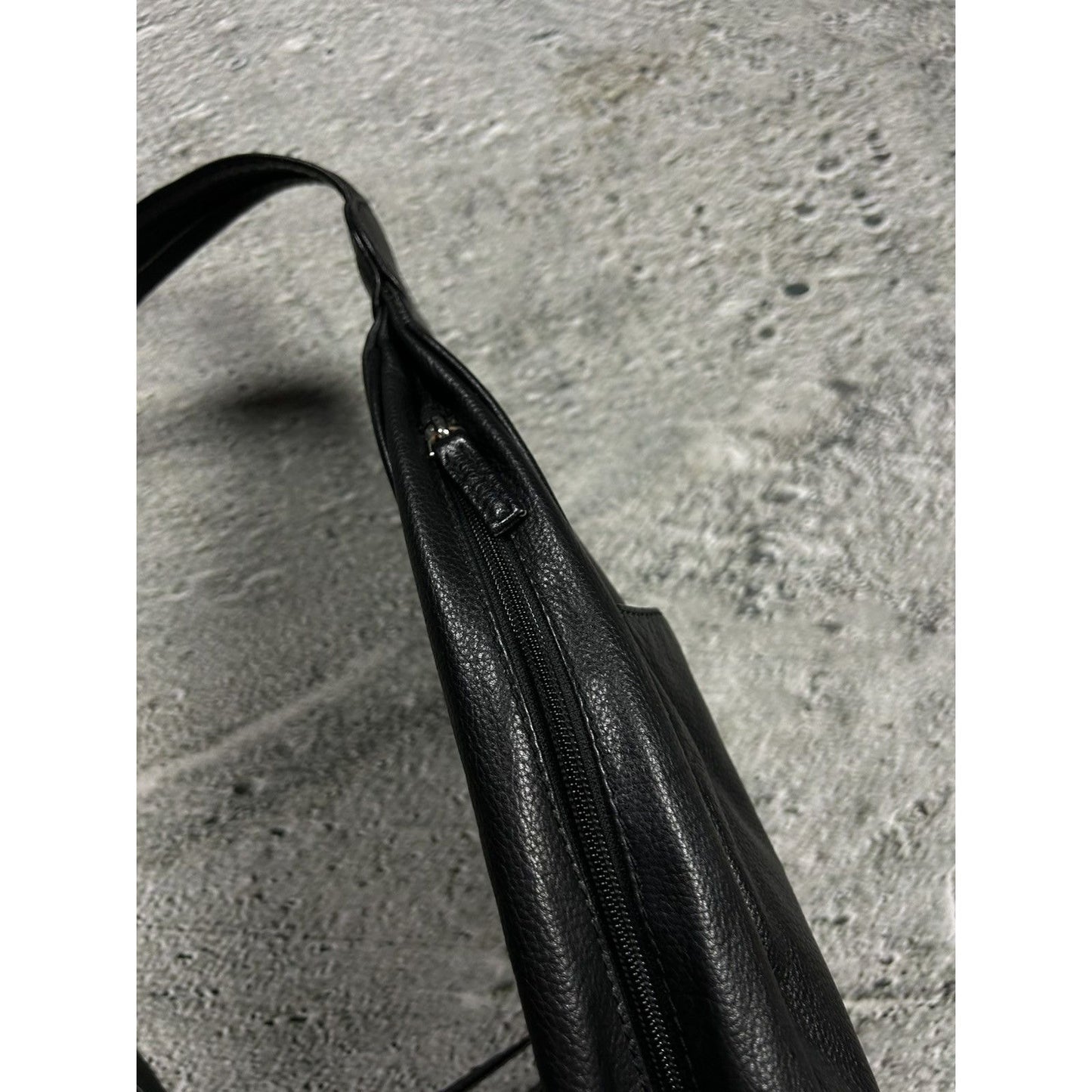 Leather Sling Bag vintage black
