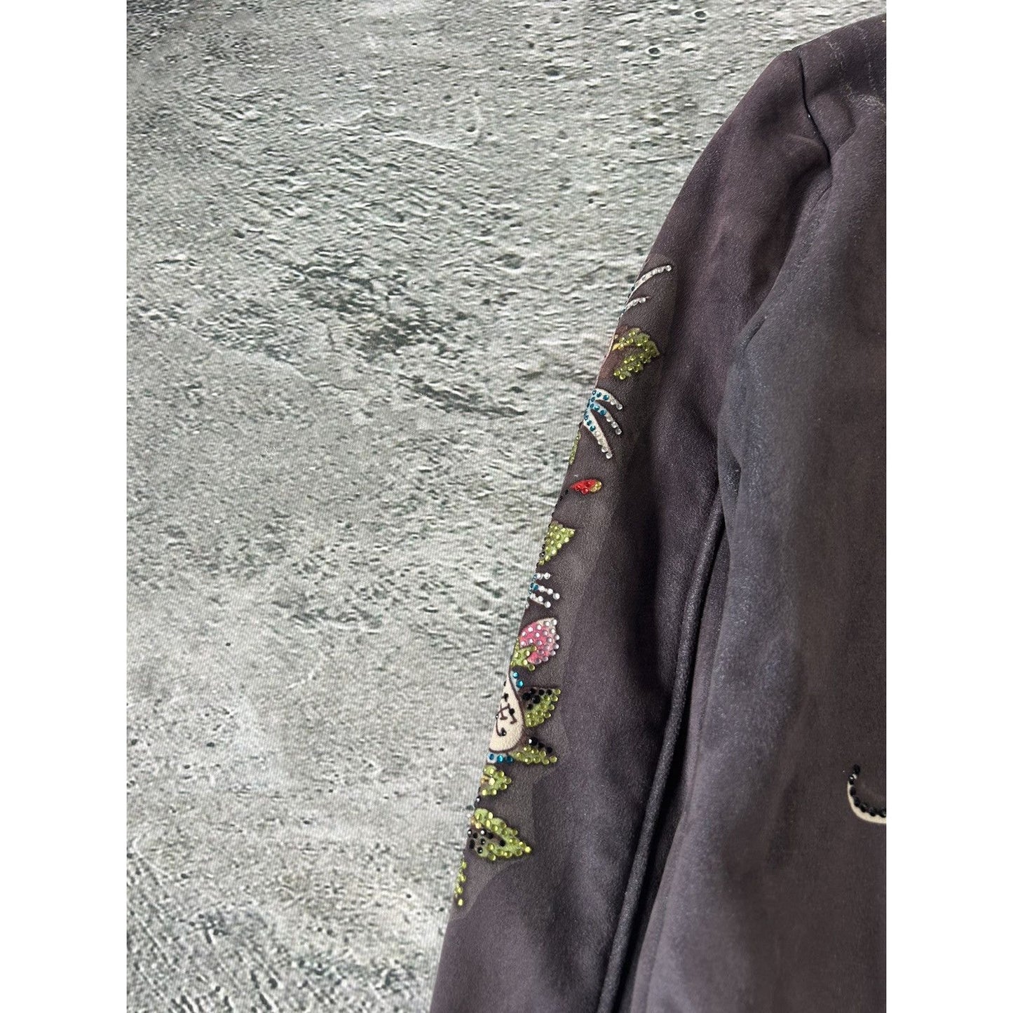 Ed Hardy Christian Audigier vintage zip hoodie black teddy