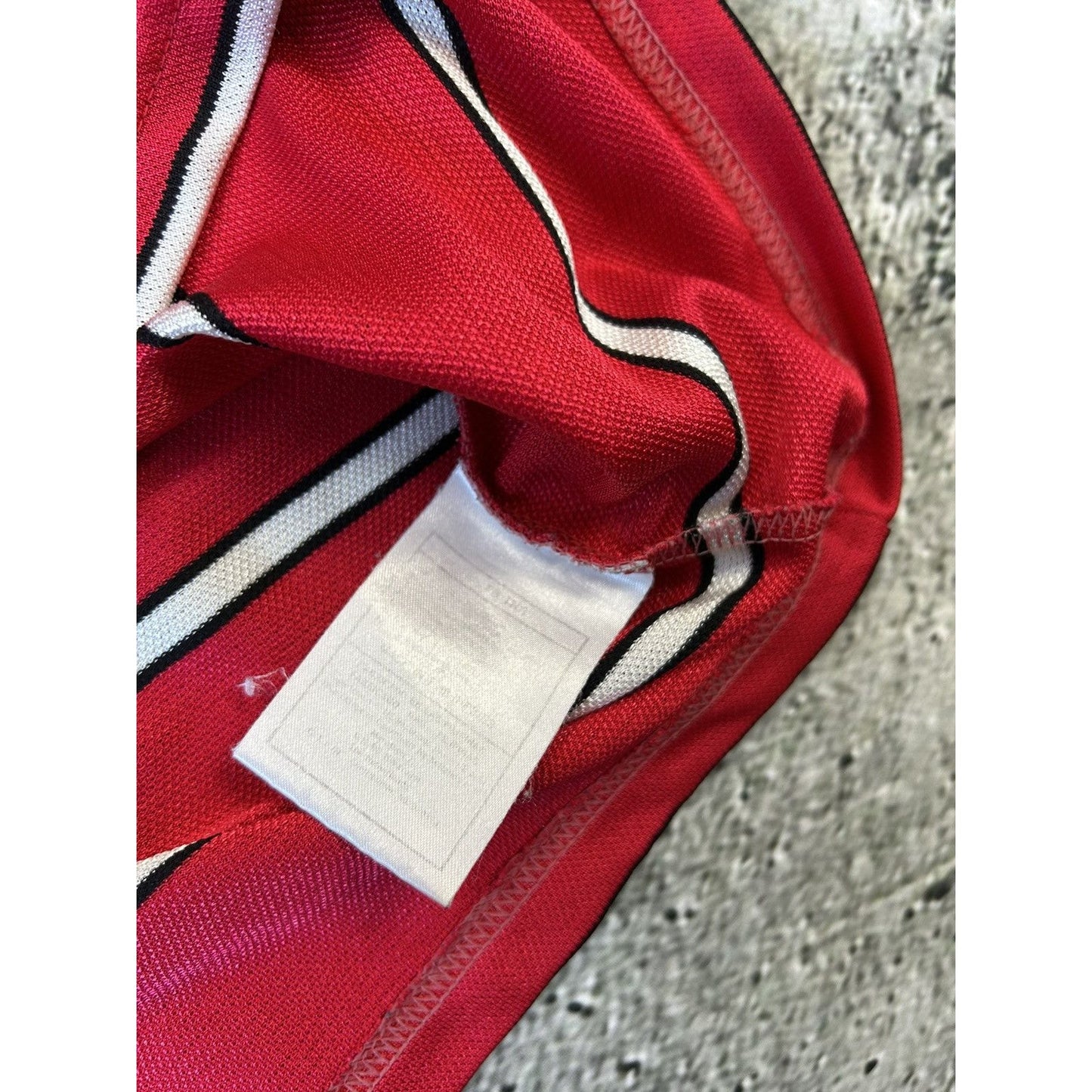 Nike big swoosh striped t-shirt vintage 90s red