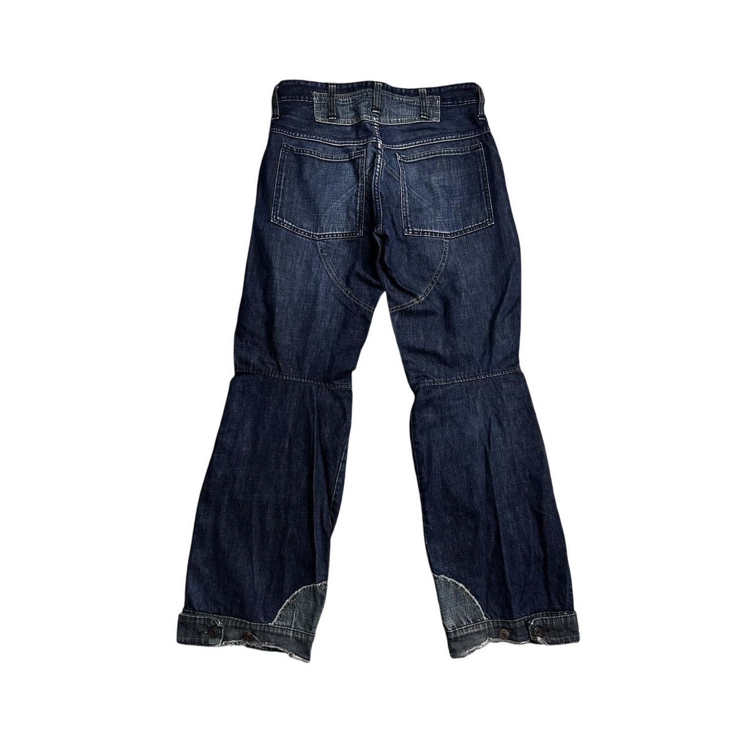 G Star Raw navy baggy jeans vintage bootcut flared reworked