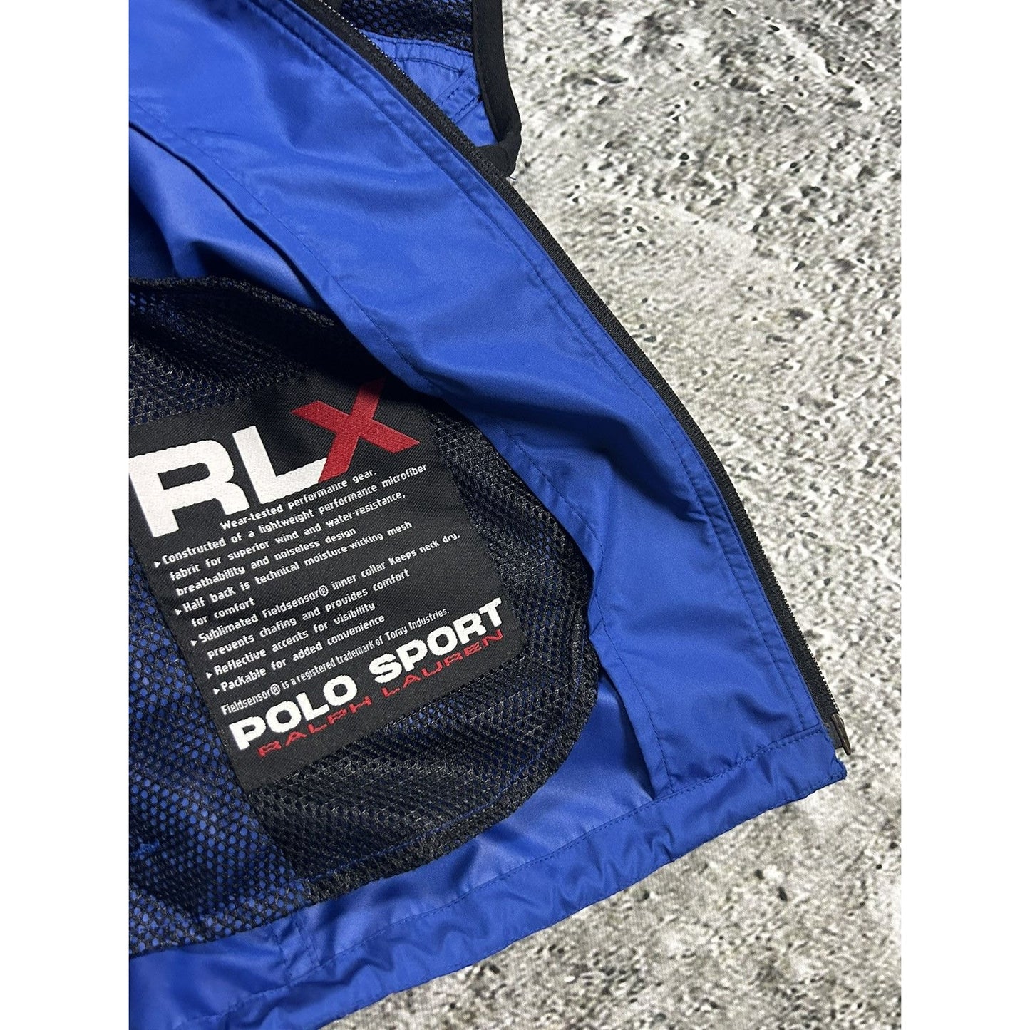Polo Sport RLX vest windbreaker vintage blue Ralph Lauren