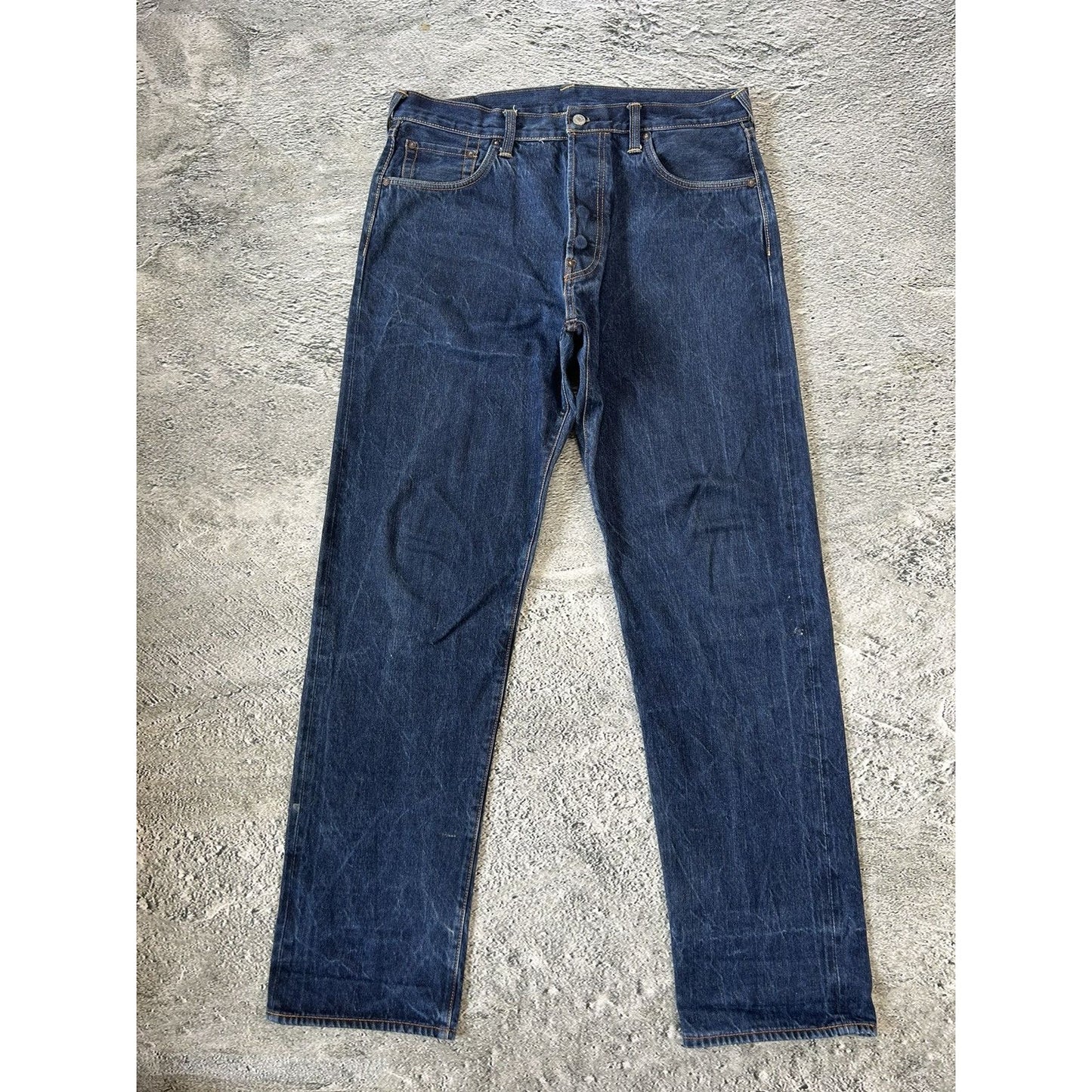 Evisu jeans One God Brand navy denim pants Y2K baggy
