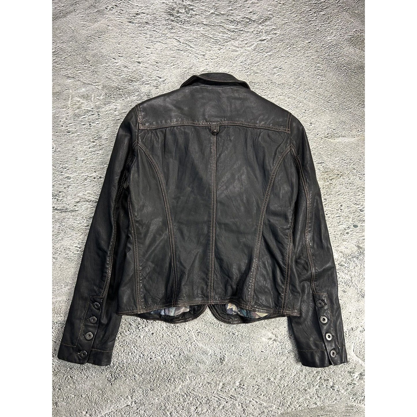 Vintage Leather Jacket Avant Garde Walter Leder Y2K