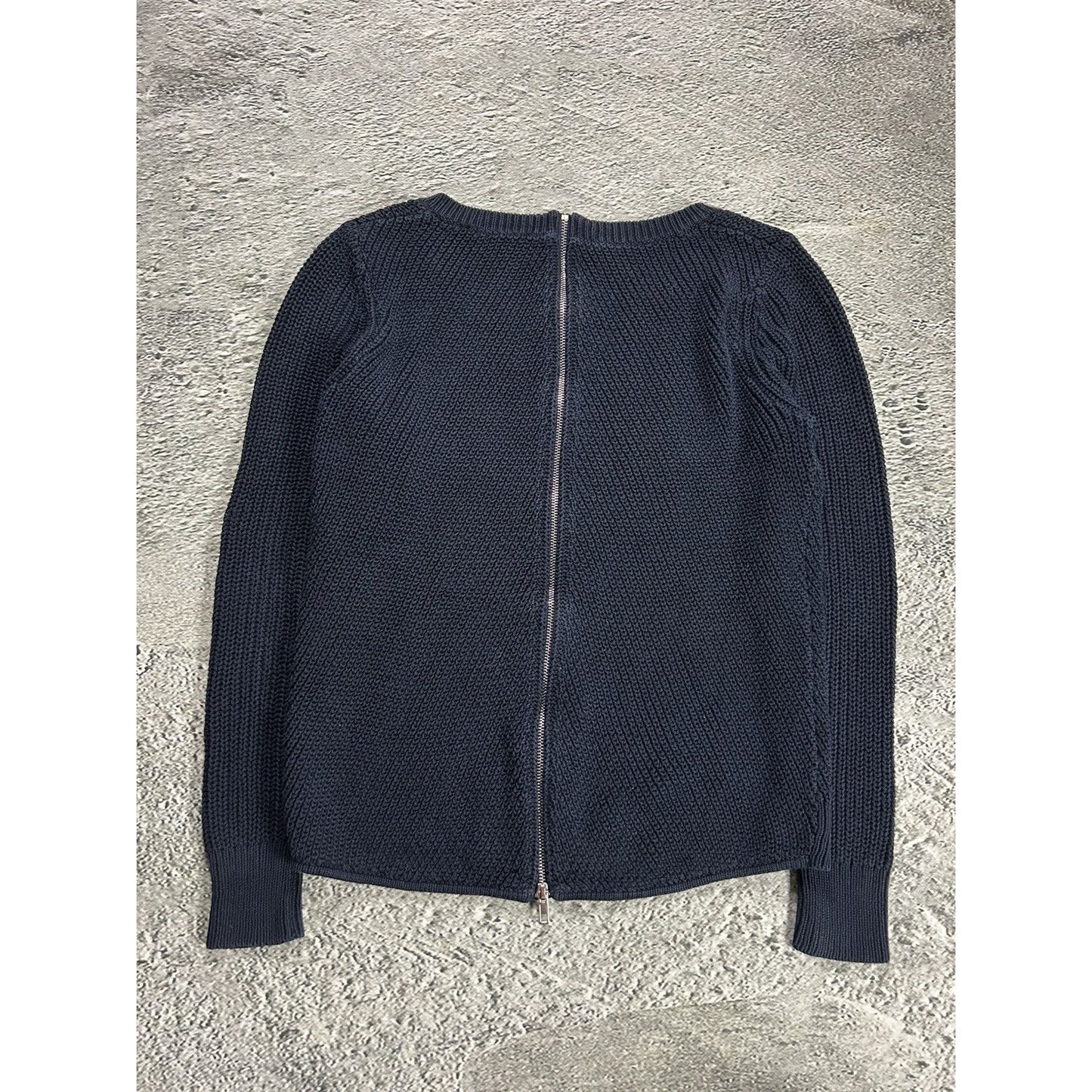 Sandro Paris zip sweater navy blue