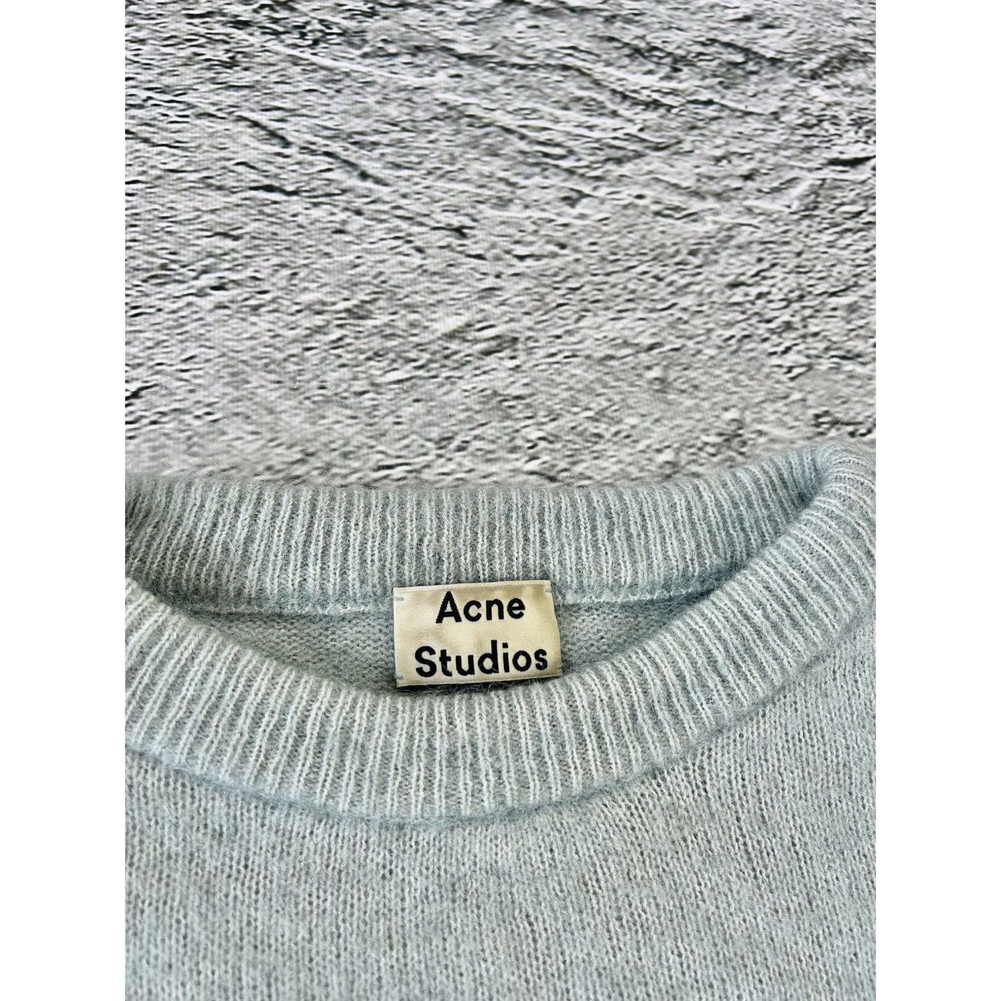 Acne Studios mohair sweater dramatic moh paw15 turquoise