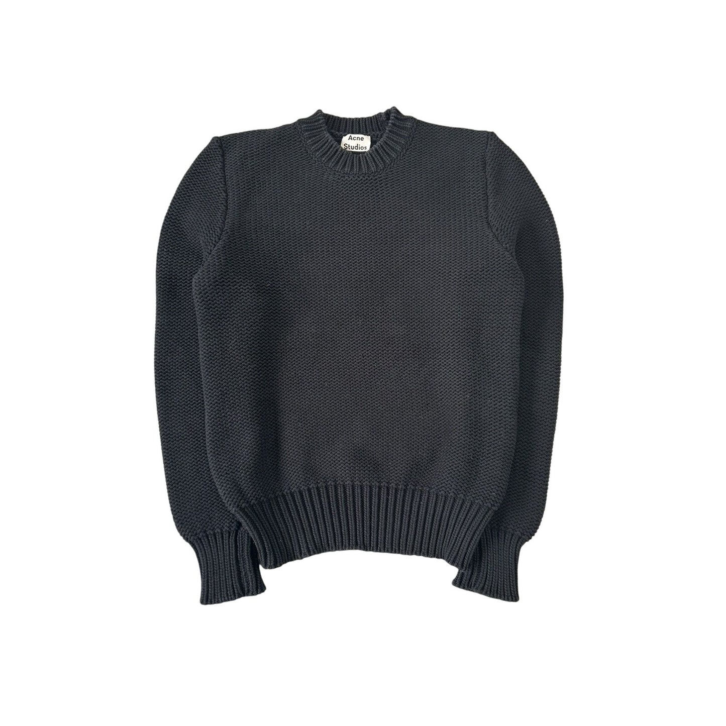 Acne Studios sweater thick knit black bill o reverse pss15