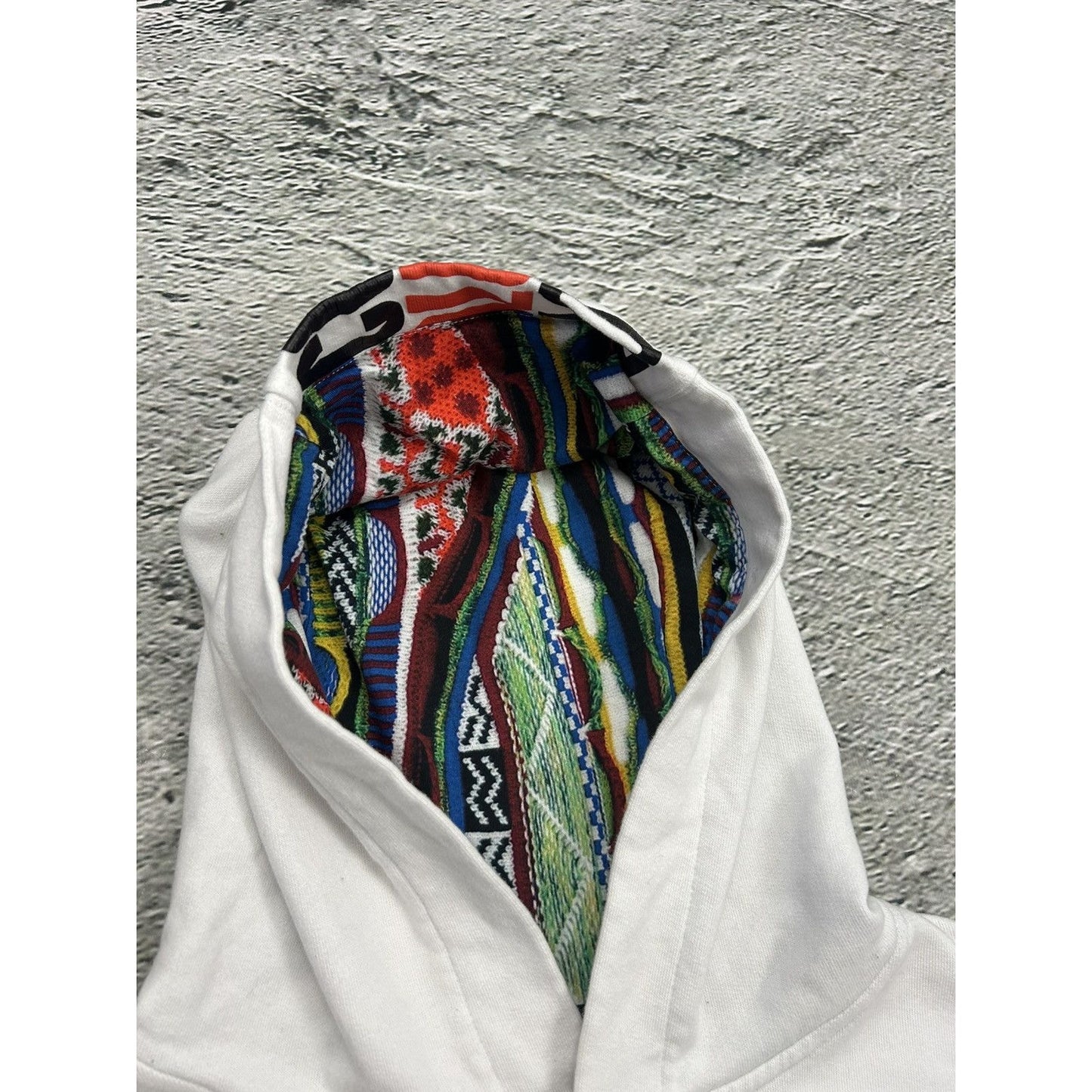Carlo Colucci Hoodie White Multicolor Pandalucci