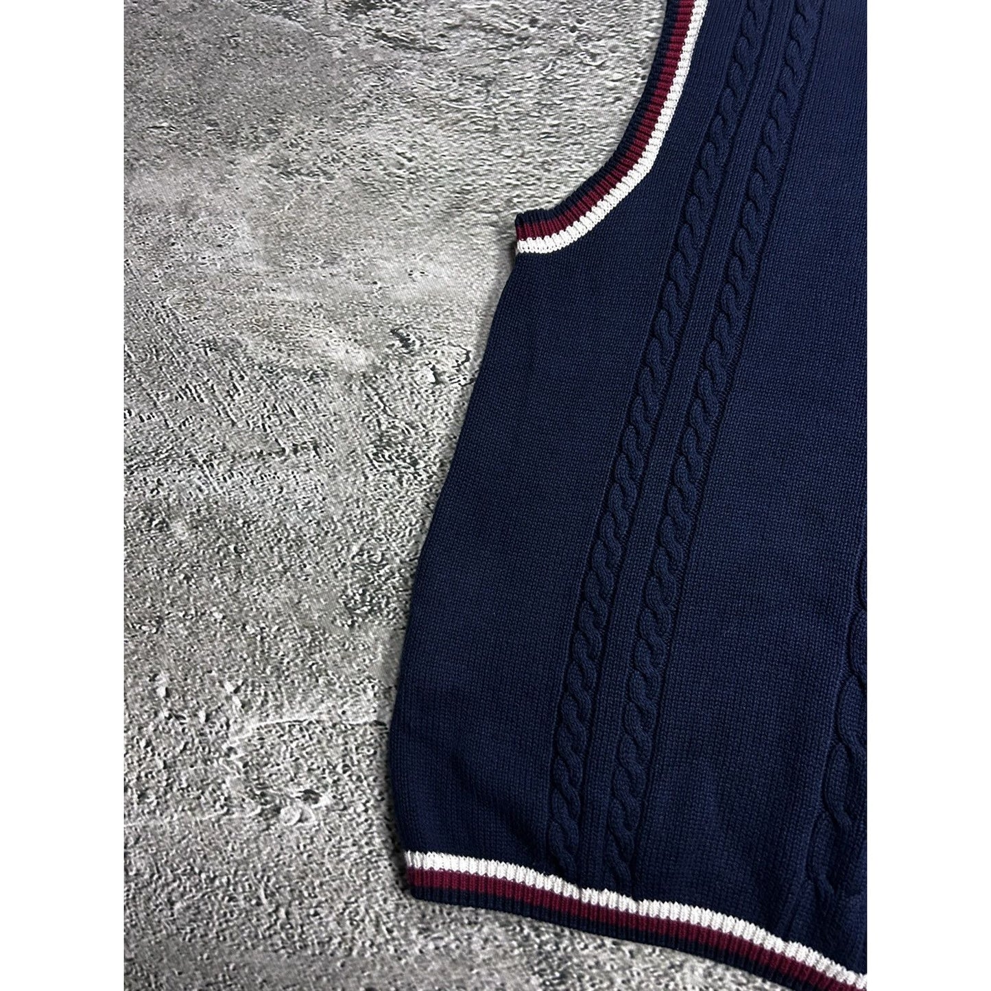 Nike Court vintage navy sweater vest tennis 90s cable knit