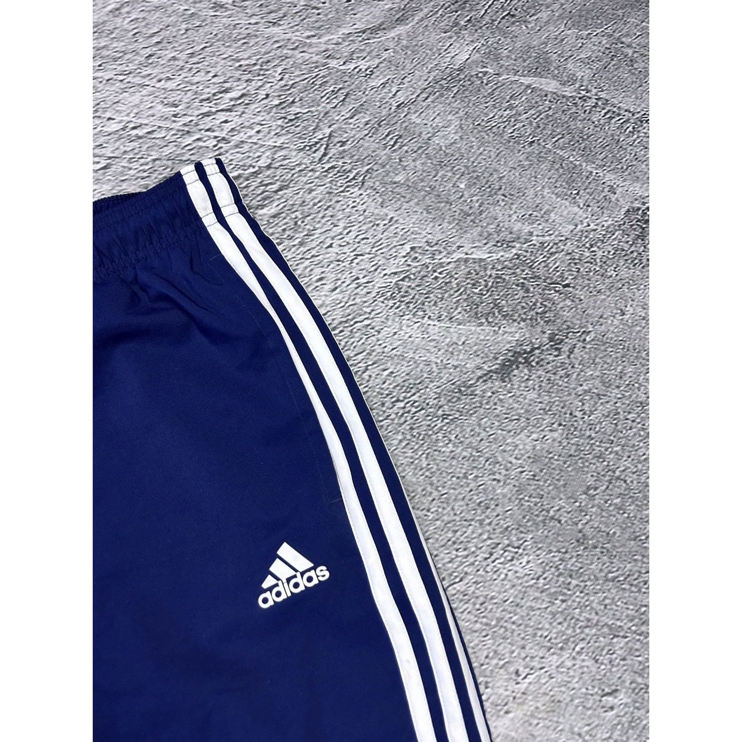 Adidas track suit vintage navy blue nylon track pants drill