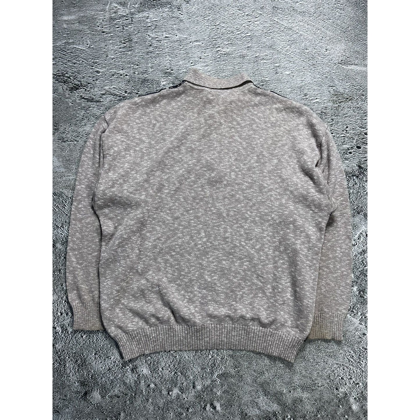 Gardeur vintage sweater Coogi style cable knit multicolor