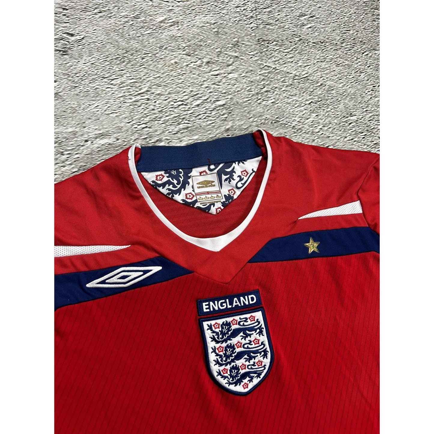 England vintage Umbro jersey 2008 2010 red away