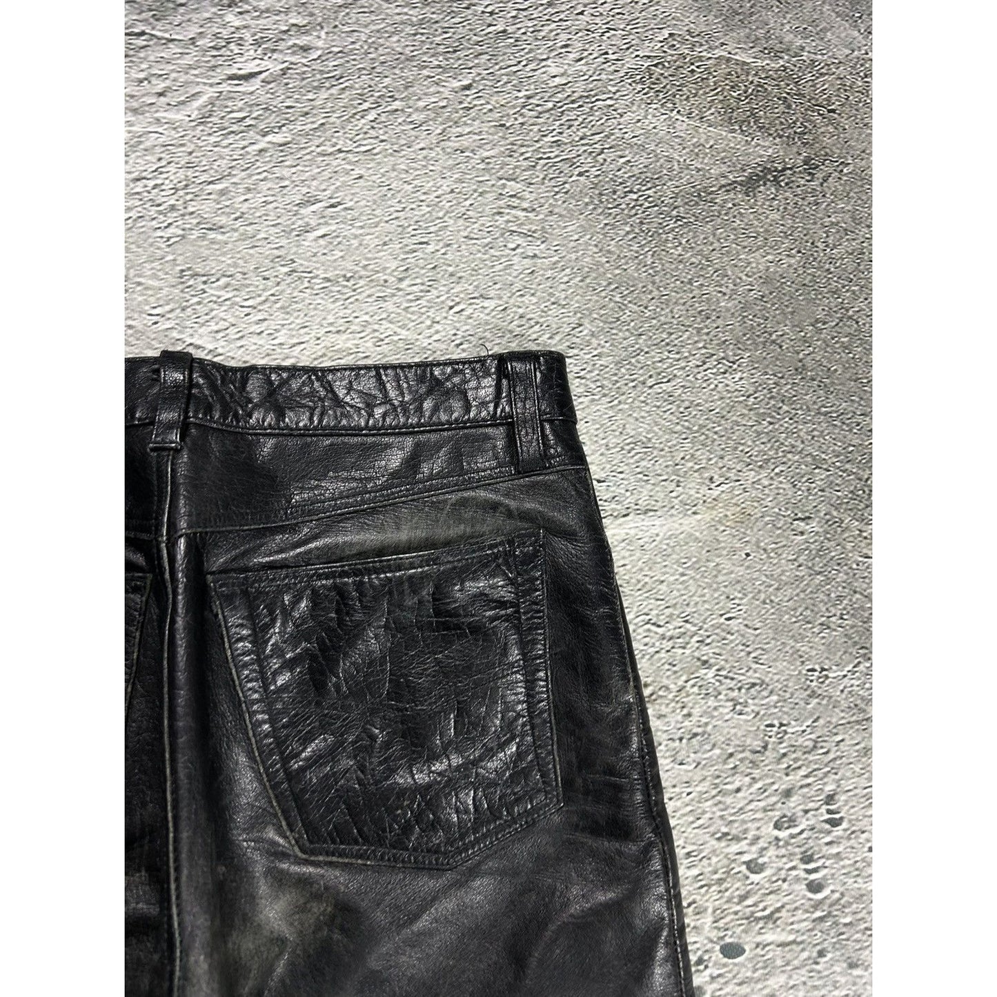 Leather pants vintage black