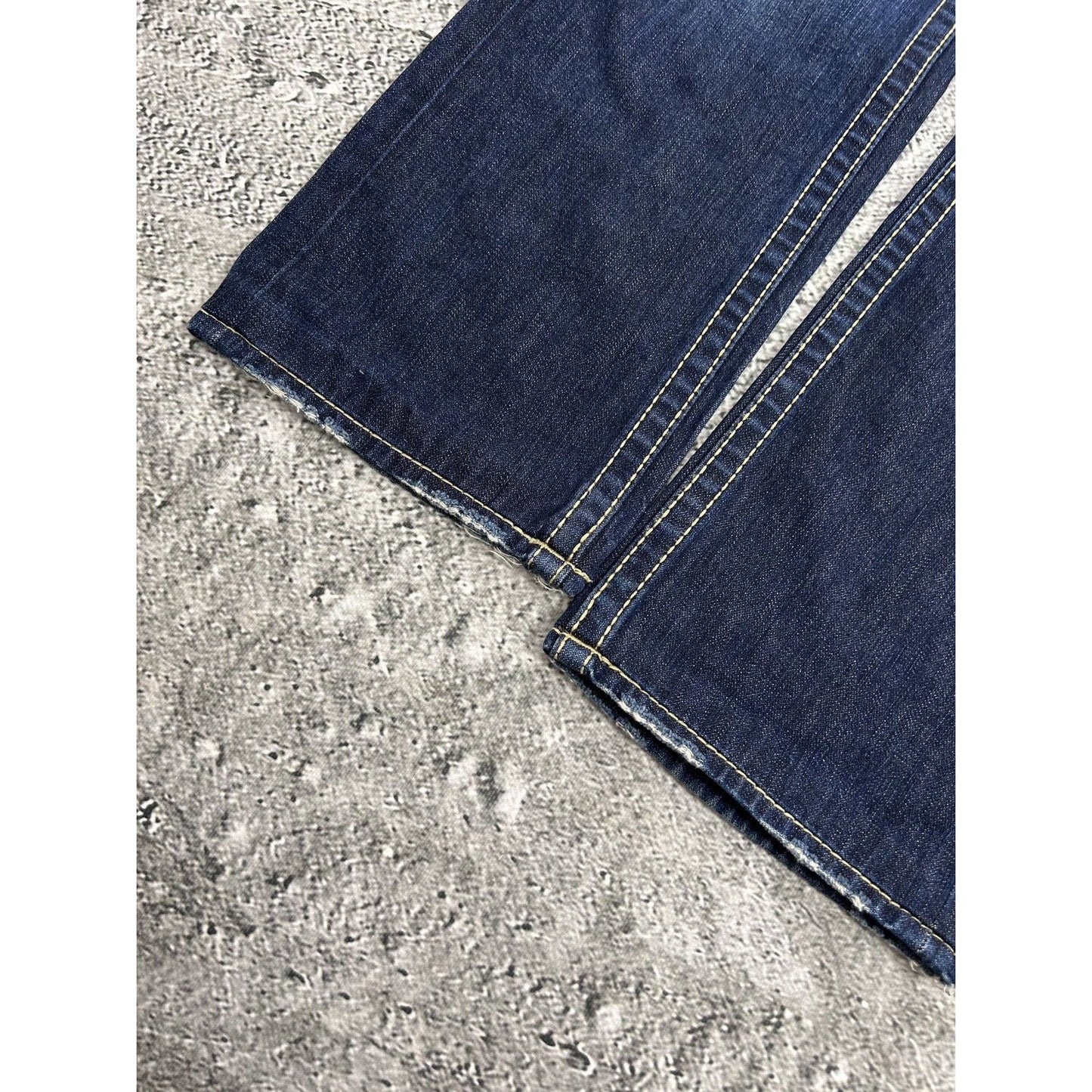 True Religion vintage blue jeans Rainbow Ricky thick stitch