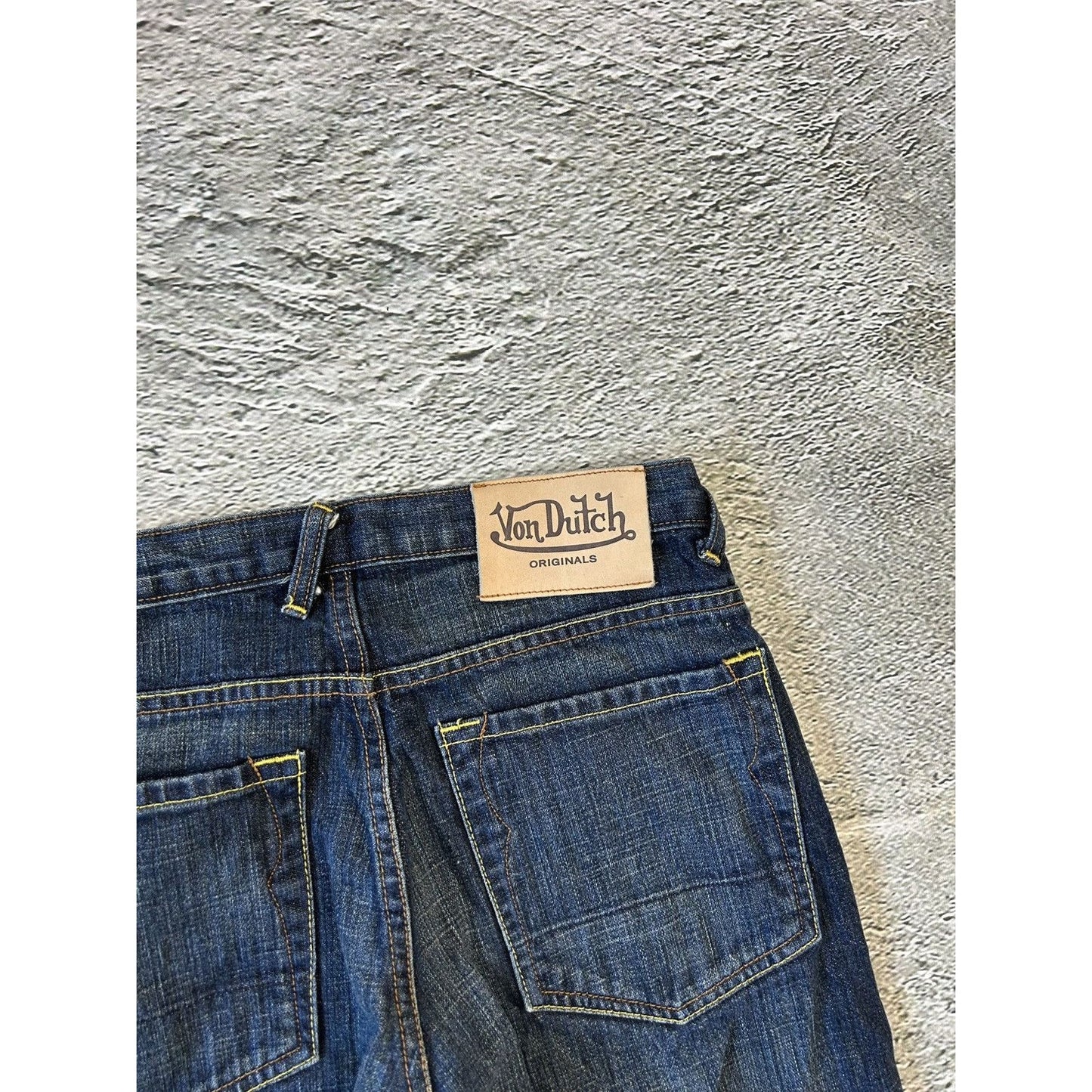 Von Dutch jeans big logo Y2K denim pants