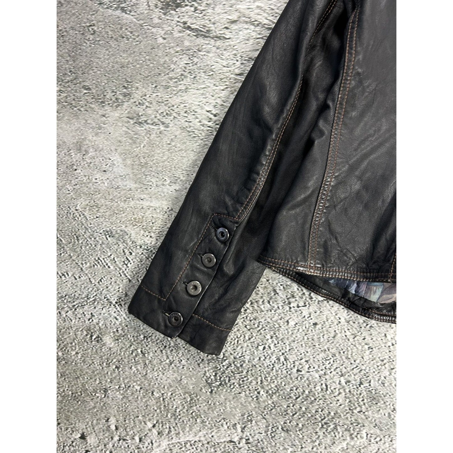 Vintage Leather Jacket Avant Garde Walter Leder Y2K
