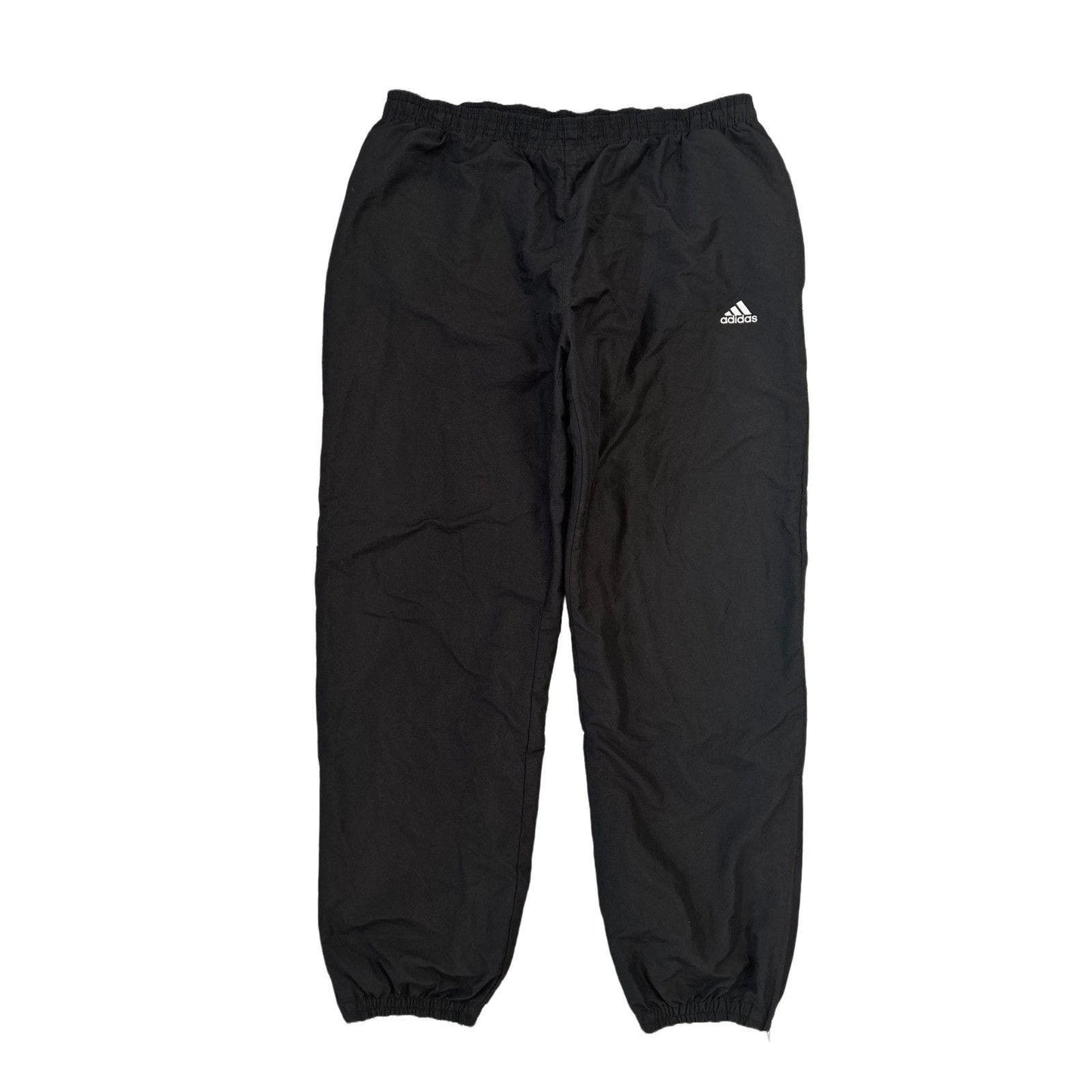 Adidas vintage black nylon track pants small logo 2000s