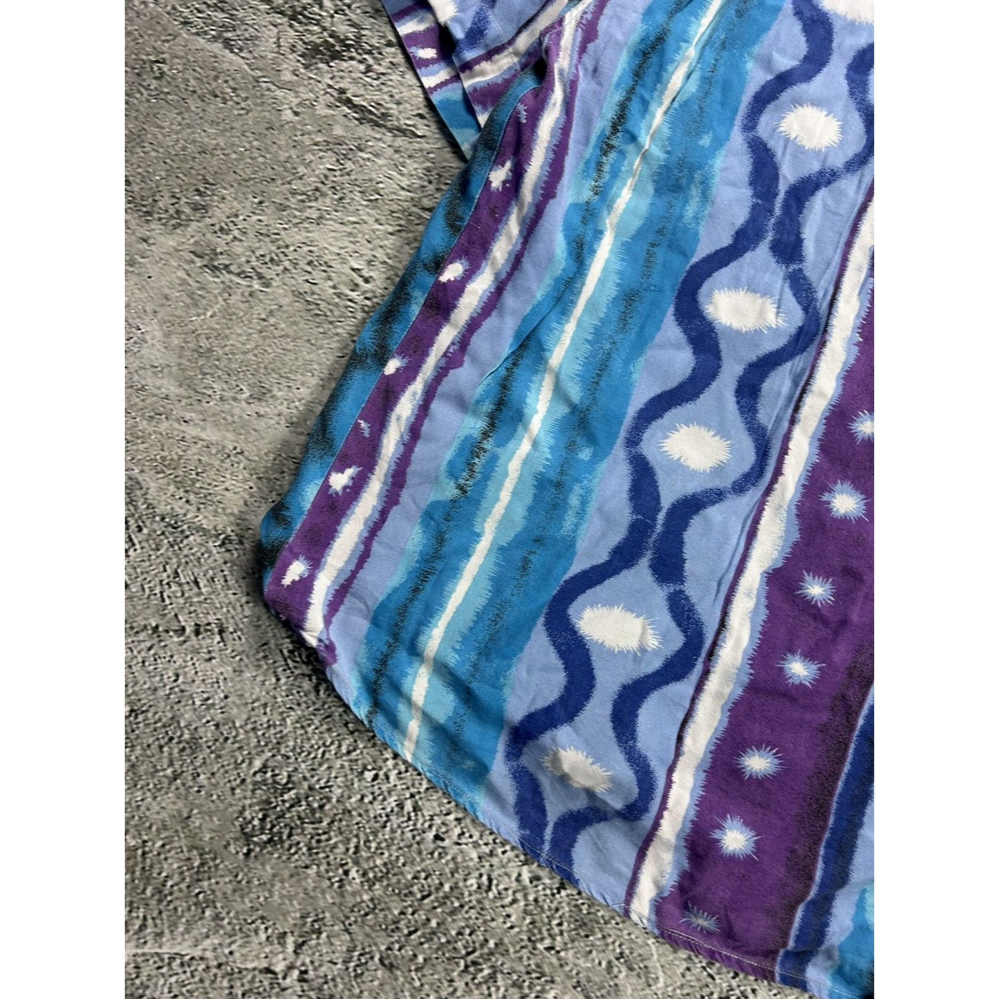 Hawaiian Shirt abstract vintage blue purple