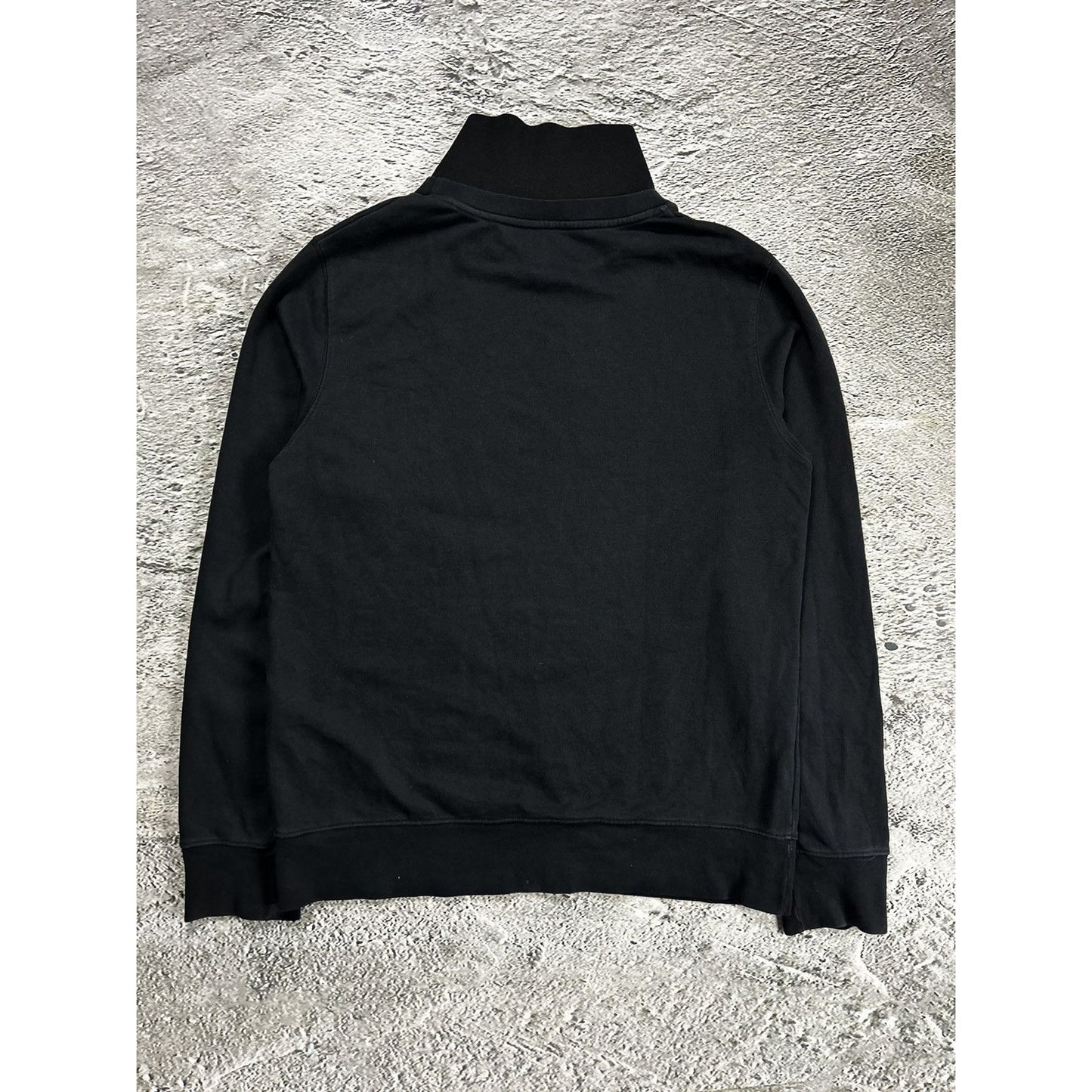 Acne Studios black sweatshirt Fuji preppy paw15 halfzip