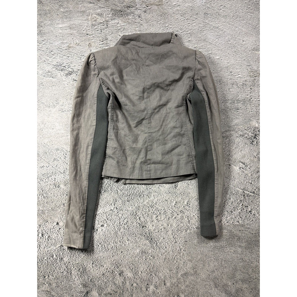 Allsaints asymetric rick owens type zip jacket biker Y2K