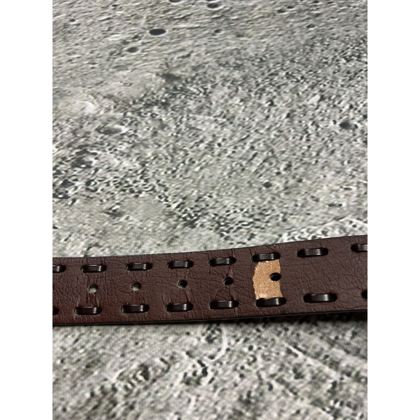 Vintage Diesel Belt Y2K Stitching Punk Leather