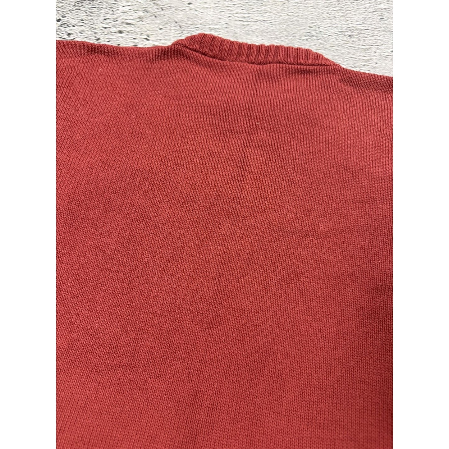 Adidas sweater red big logo 2000s knit