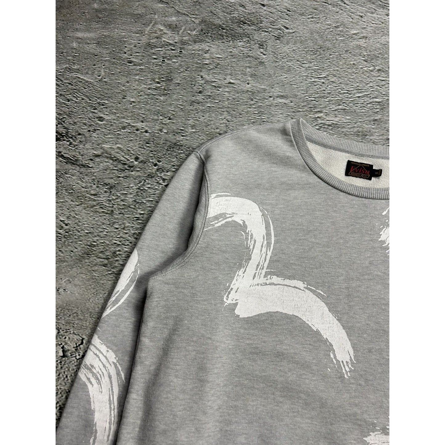 Evisu sweatshirt multilogo seagull vintage grey Y2K