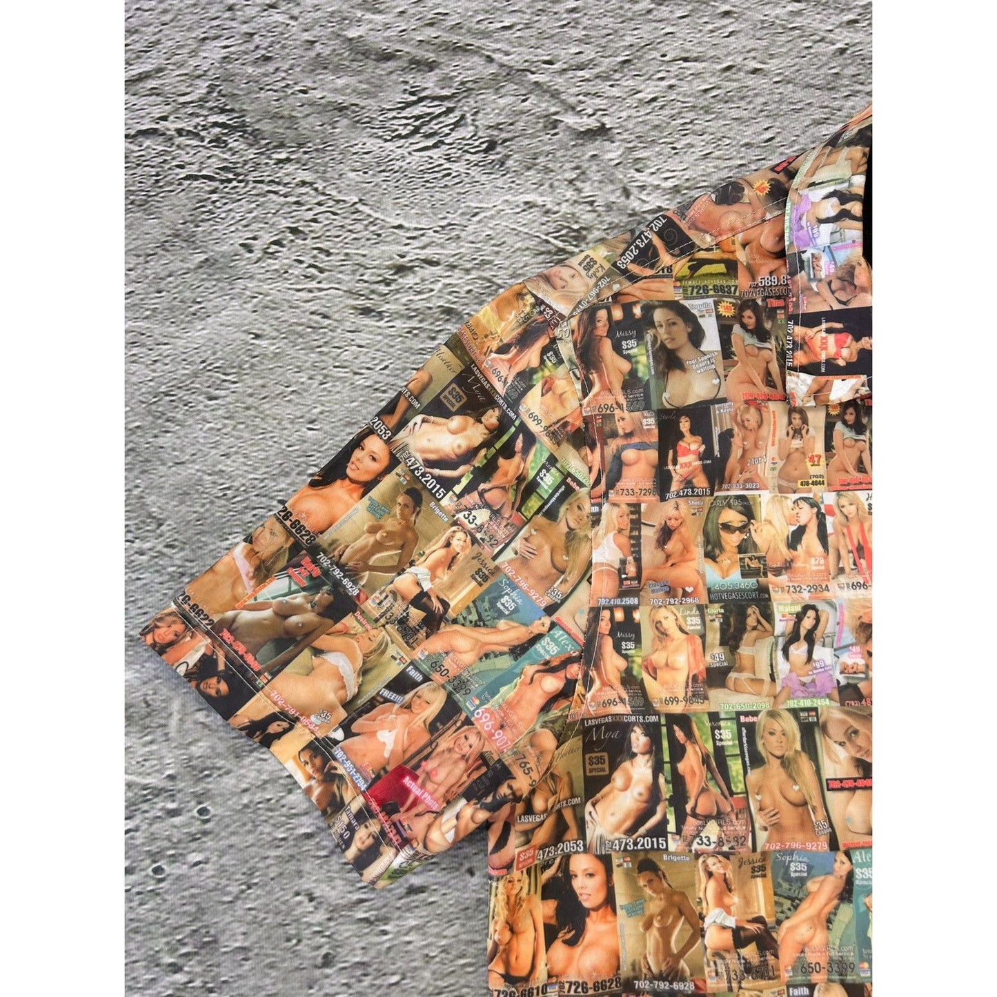 Pelle Pelle Playboy style vintage fullprint shirt shorts set