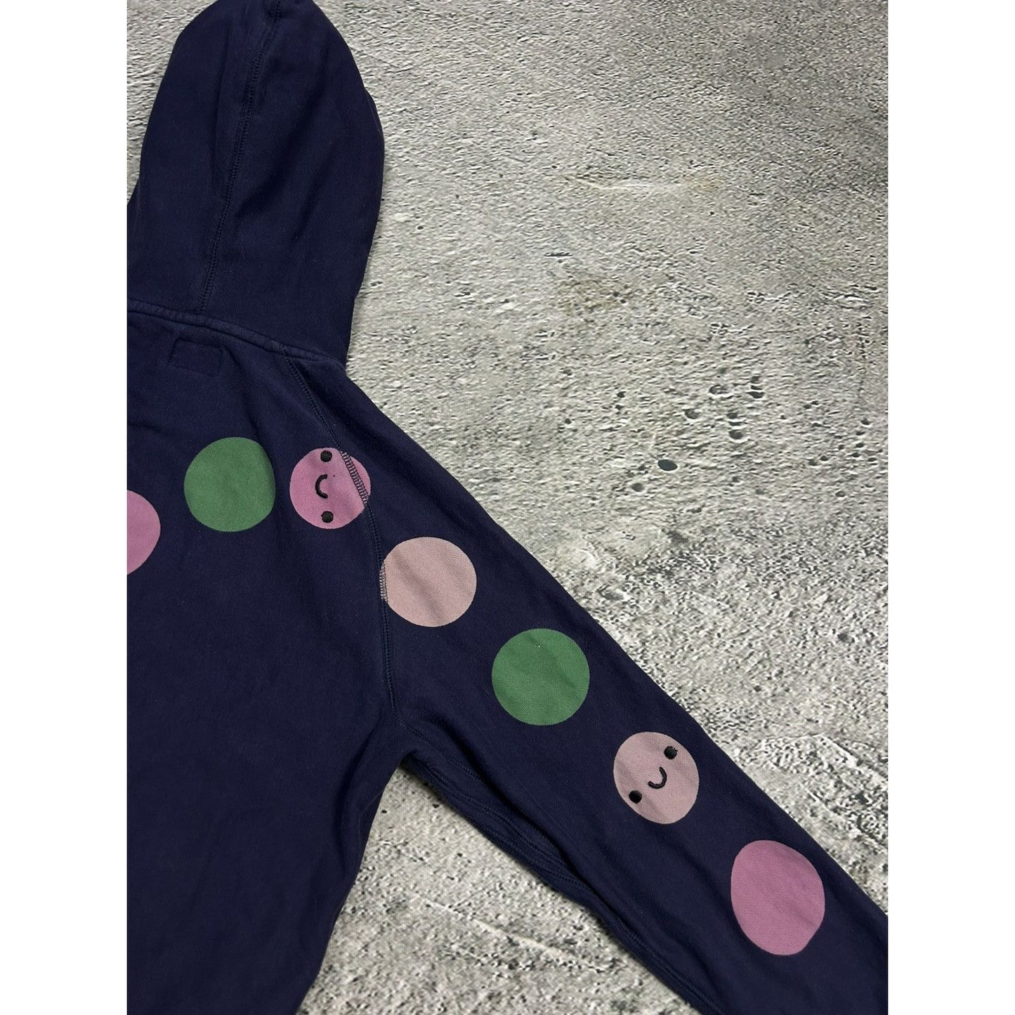 Evisu zip hoodie navy vintage big logo daicock Y2K