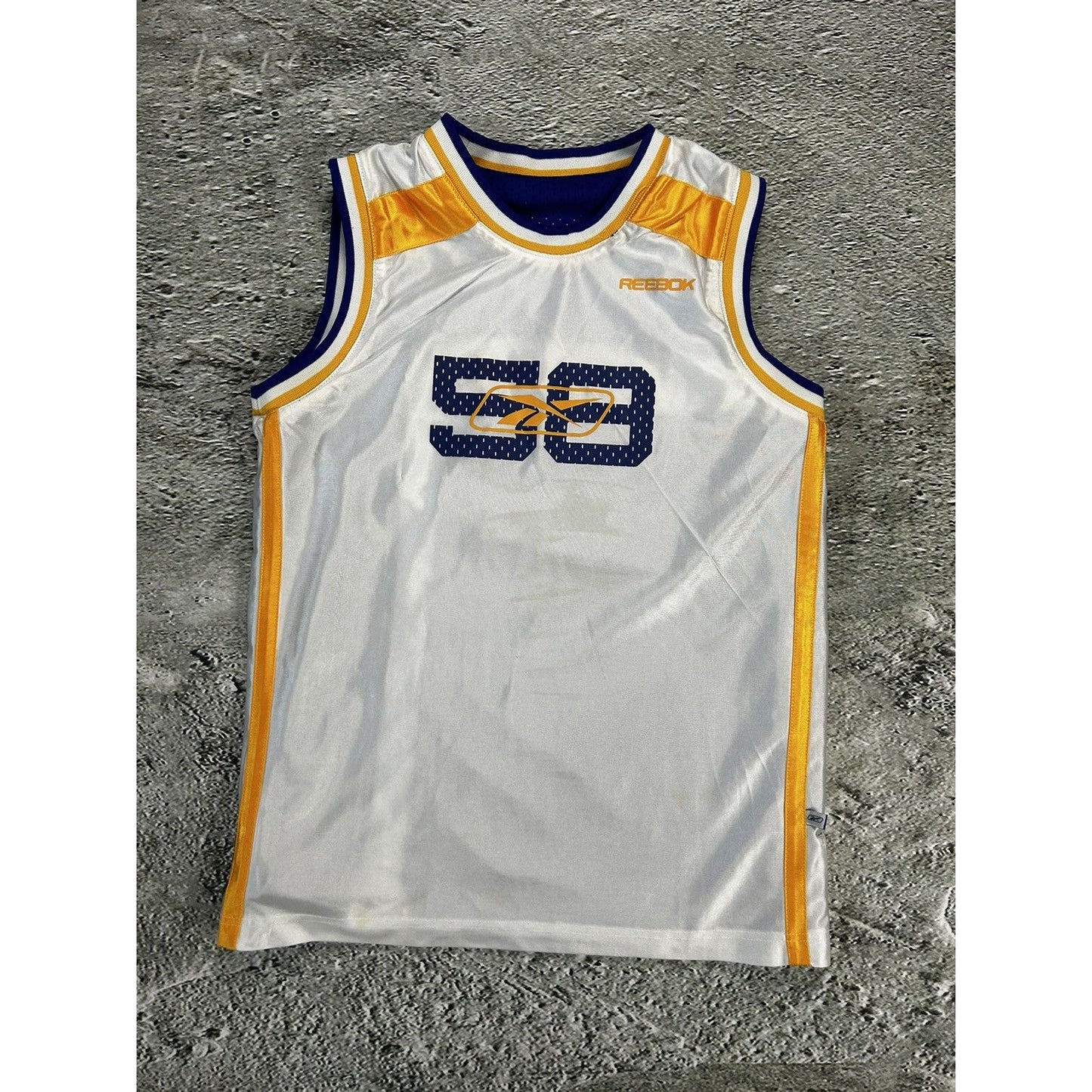 Reebok jersey basketball vintage reversible big logo