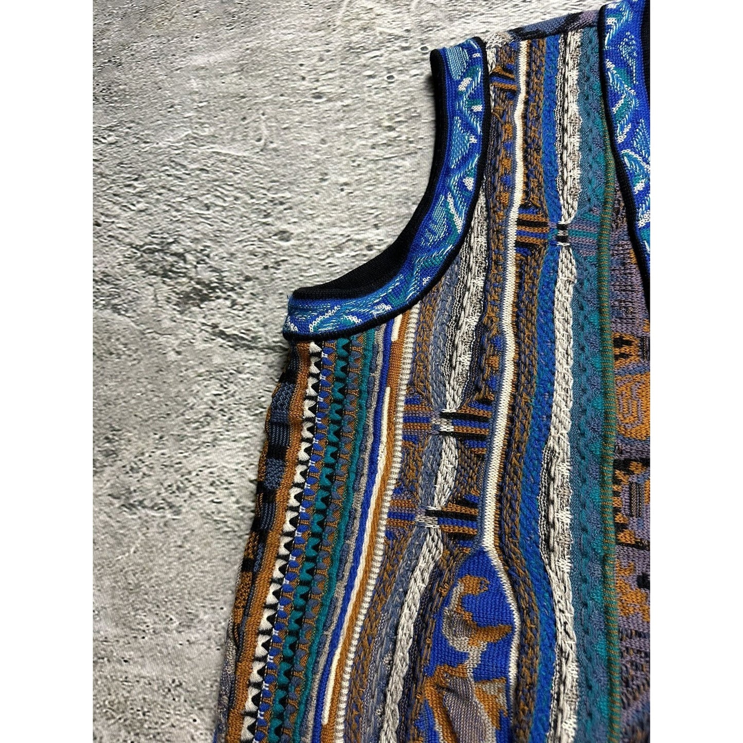 Modigliani sweater vintage blue cardigan button up vest