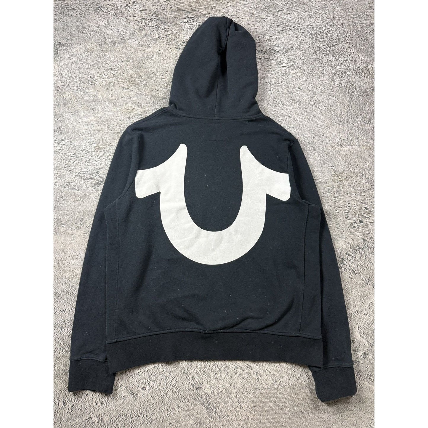 True Religion vintage hoodie big logo Y2K black